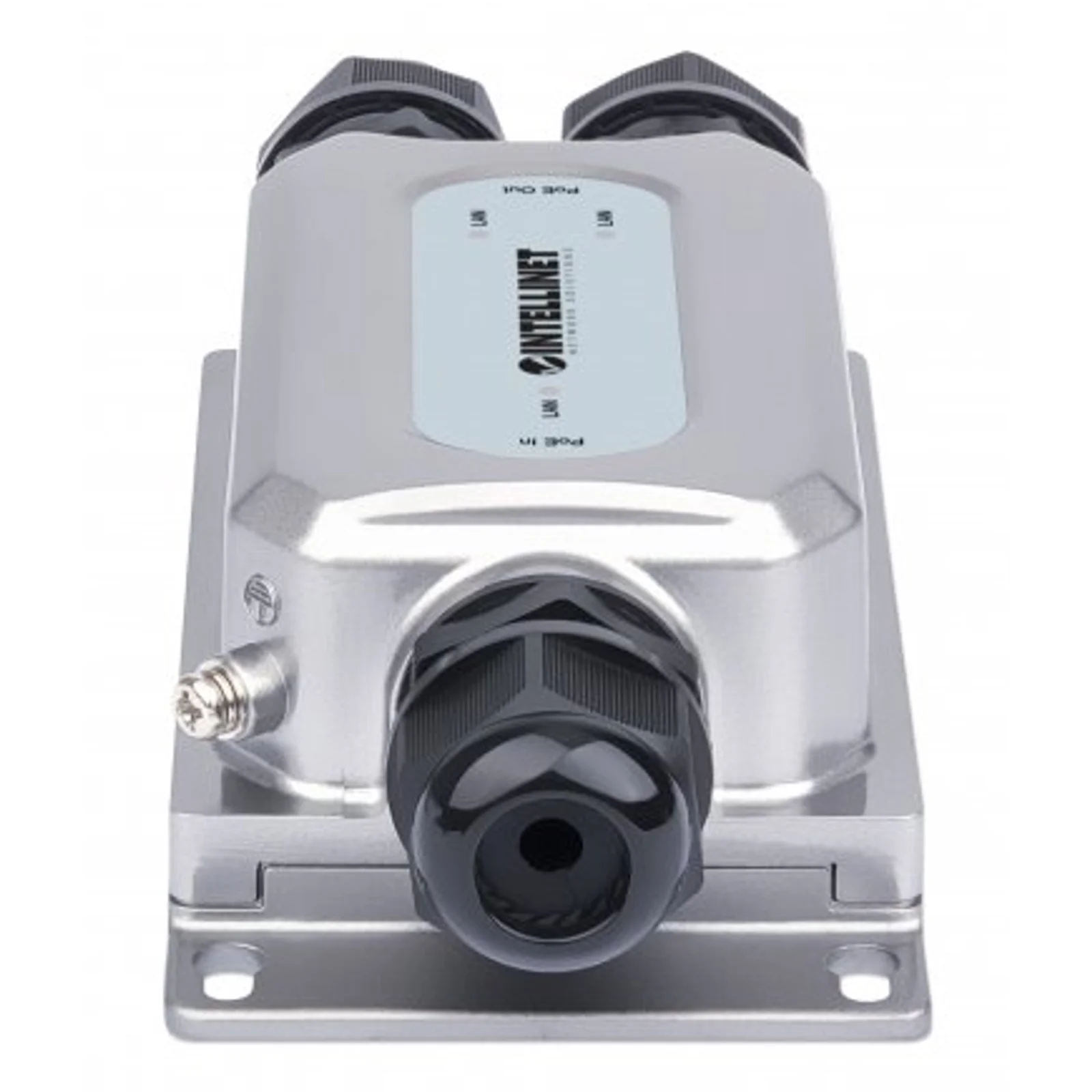 Intellinet Prolongateur PoE++ Gigabit extérieur 2 ports antichoc et antivandale, extension PoE jusqu’à 100 m, budget 60 W, IEEE 802.3bt (4PPoE), IP67, IK10, boîtier métal, Alimentation par Ethernet, Power Over Ethernet, garantie de 3 ans