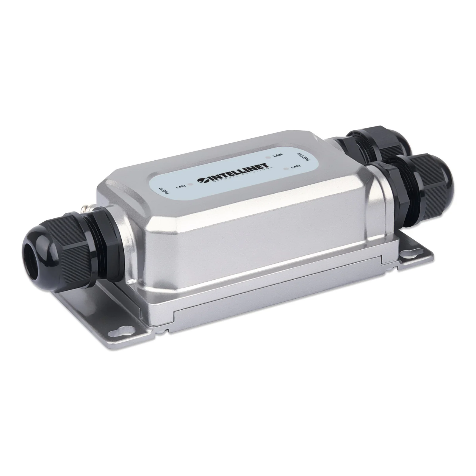 Intellinet Prolongateur PoE++ Gigabit extérieur 2 ports antichoc et antivandale, extension PoE jusqu’à 100 m, budget 60 W, IEEE 802.3bt (4PPoE), IP67, IK10, boîtier métal, Alimentation par Ethernet, Power Over Ethernet, garantie de 3 ans