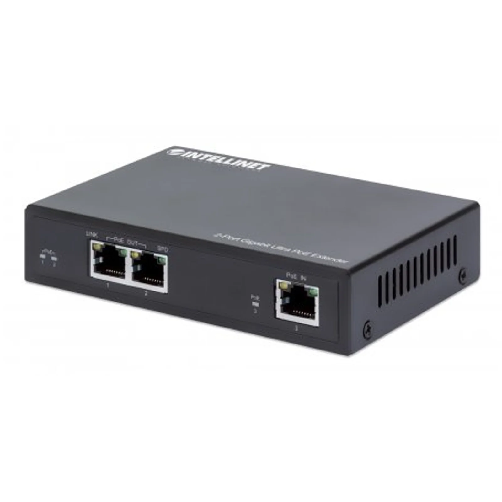 Prolongateur Ultra PoE Gigabit 2 ports, extension PoE jusqu’à 100 m, budget PoE 60 W, 2 ports PSE de 30 W chacun, compatible IEEE 802.3bt/at/af, boîtier métal, Alimentation par Ethernet, Power Over Ethernet, garantie de 3 ans