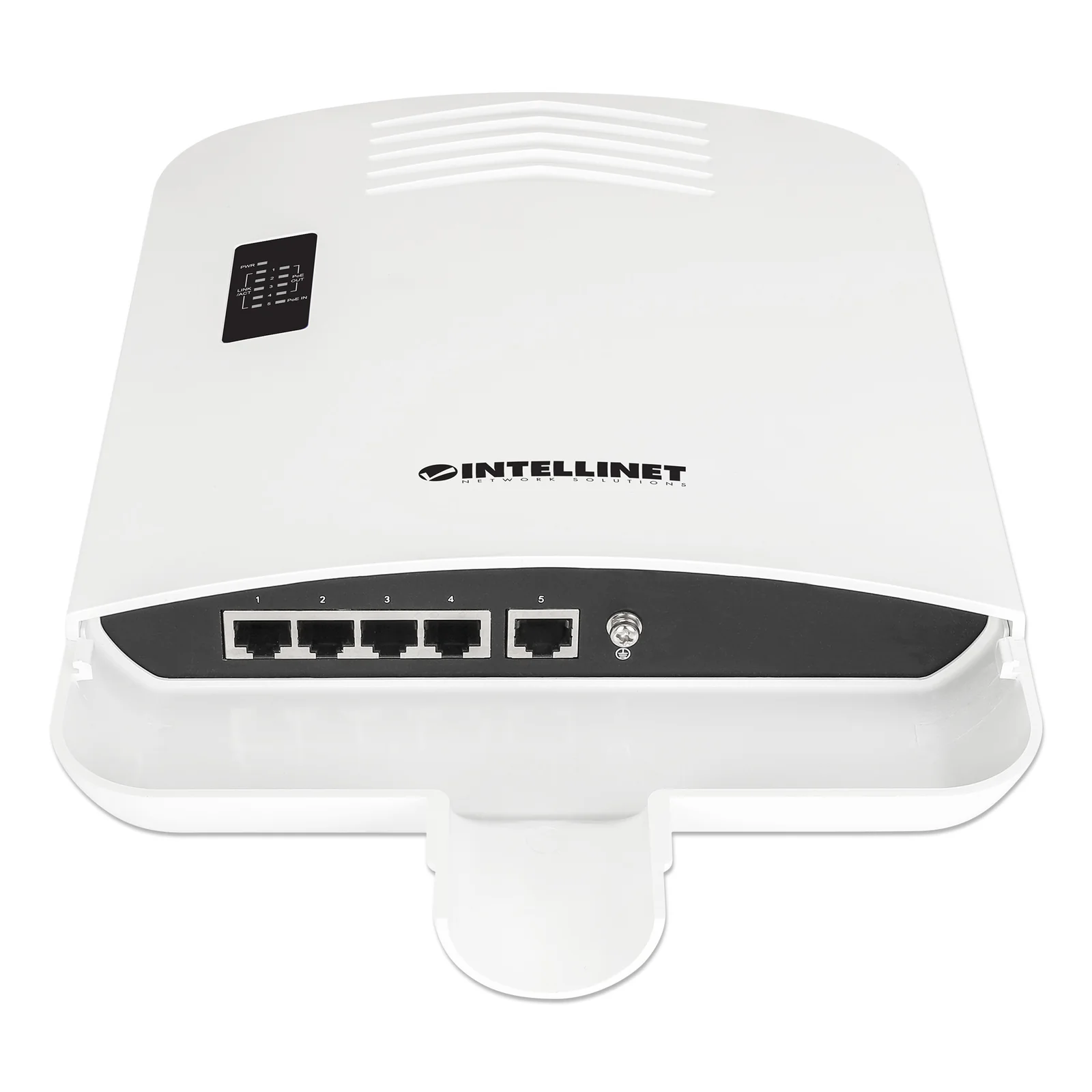 Intellinet Switch Gigabit extérieur 5 ports alimenté en PoE, avec PoE passthrough / extendeur PoE+ 4 ports, Alimentation par Ethernet, Power Over Ethernet, garantie de 3 ans