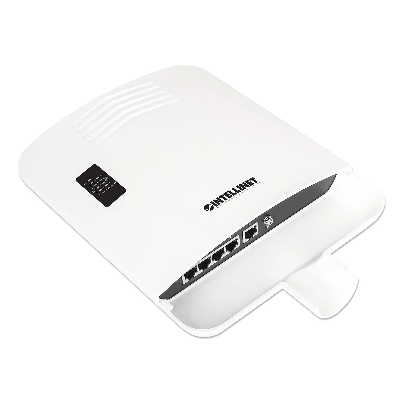 Intellinet Switch Gigabit extérieur 5 ports alimenté en PoE, avec PoE passthrough / extendeur PoE+ 4 ports, Alimentation par Ethernet, Power Over Ethernet, garantie de 3 ans