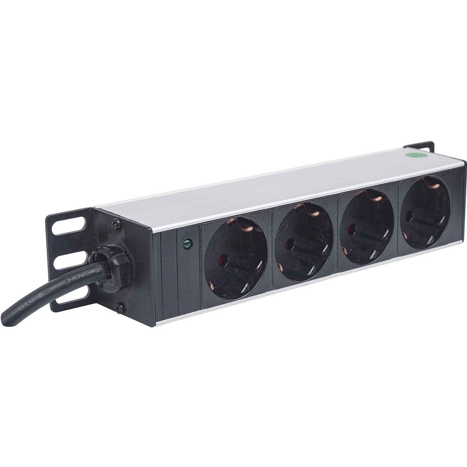 Intellinet Unité de distribution d’alimentation (PDU) 10" 1U à 4 prises EU, avec voyant d’alimentation, sans protection contre les surtensions, prises EU CEE 7/3, câble d’alimentation 1,8 m, sortie, montage en rack, garantie trois ans