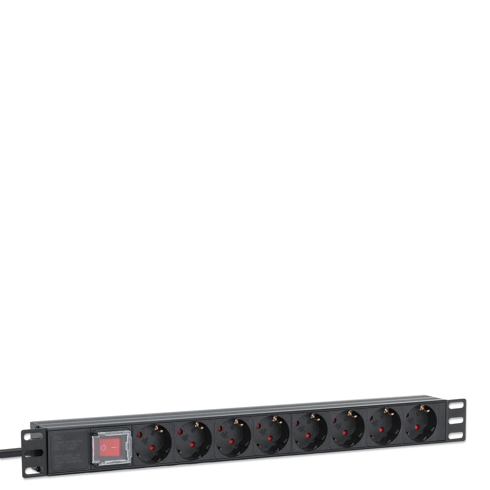 Intellinet Unité de distribution d’alimentation (PDU) 19" 1U à 8 prises EU, avec interrupteur marche/arrêt, montage horizontal, 16 A, prises EU CEE 7/3, câble d’alimentation 2 m, sortie, montage en rack, garantie trois ans