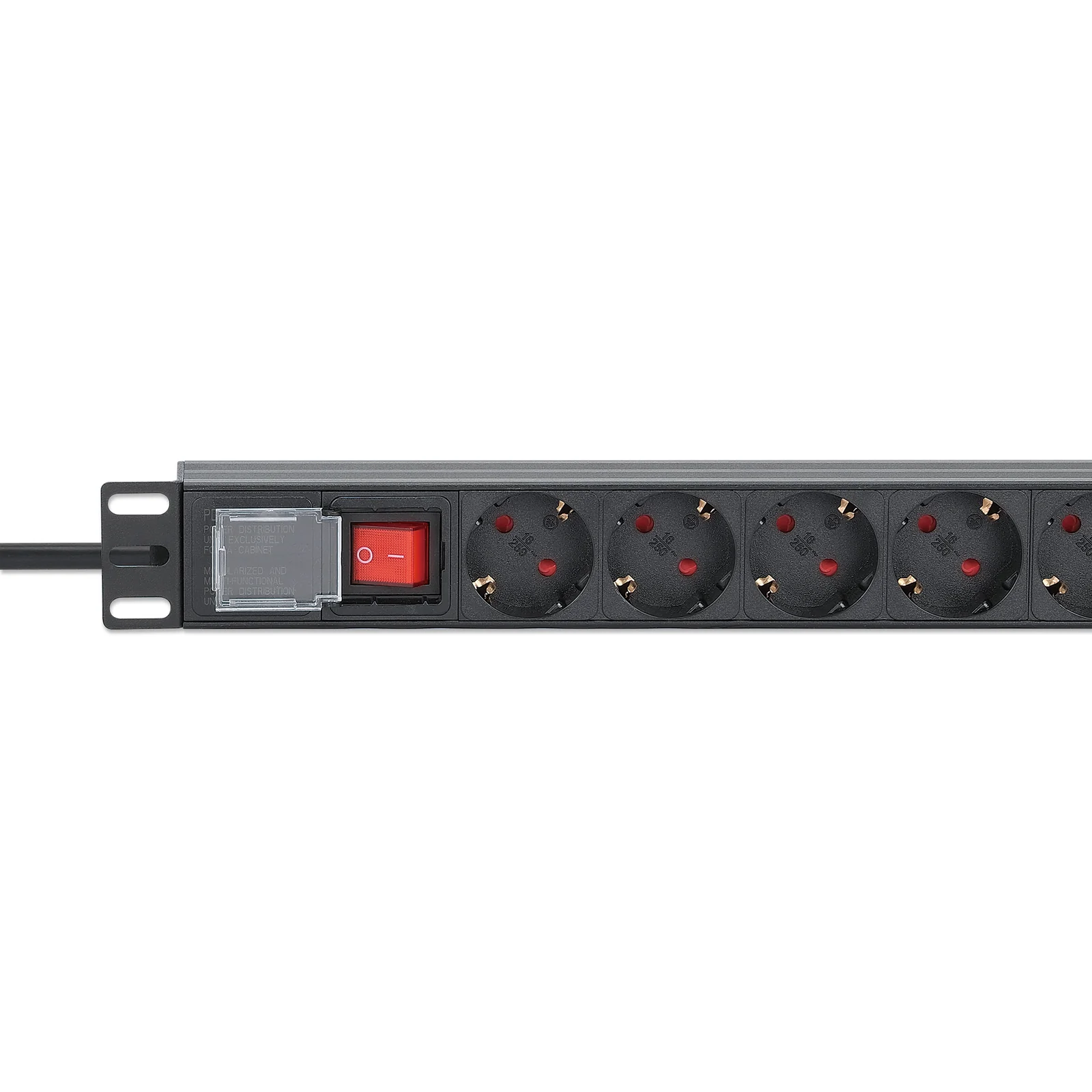 Intellinet Unité de distribution d’alimentation (PDU) 19" 1U à 8 prises EU, avec interrupteur marche/arrêt, montage horizontal, 16 A, prises EU CEE 7/3, câble d’alimentation 2 m, sortie, montage en rack, garantie trois ans