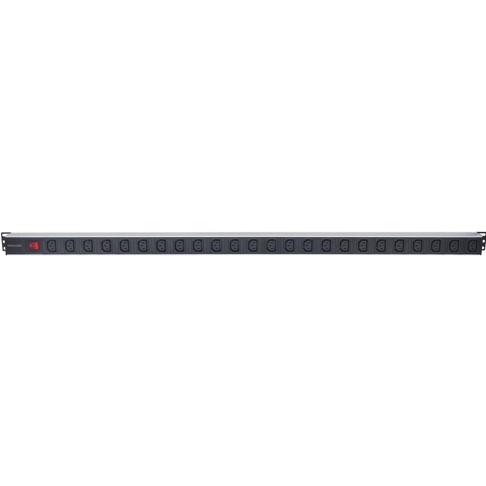 Intellinet Unité de distribution d’alimentation (PDU) 19" 1U à 8 prises EU, prises C13, entrée arrière C20, anti-débranchement, câble d’alimentation 2 m amovible, sortie, montage en rack, garantie trois ans