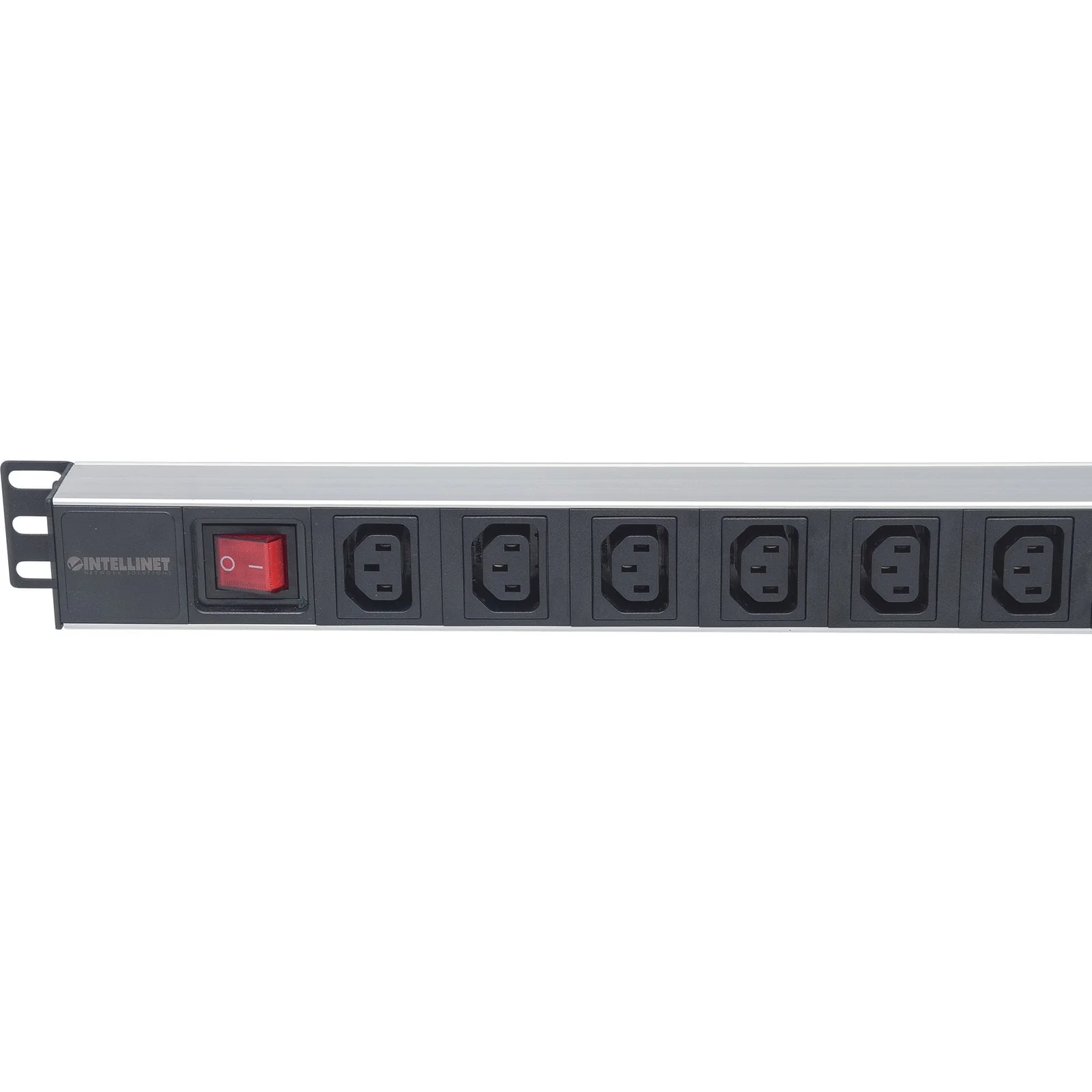 Intellinet Unité de distribution d’alimentation (PDU) 19" 1U à 8 prises EU, prises C13, entrée arrière C20, anti-débranchement, câble d’alimentation 2 m amovible, sortie, montage en rack, garantie trois ans