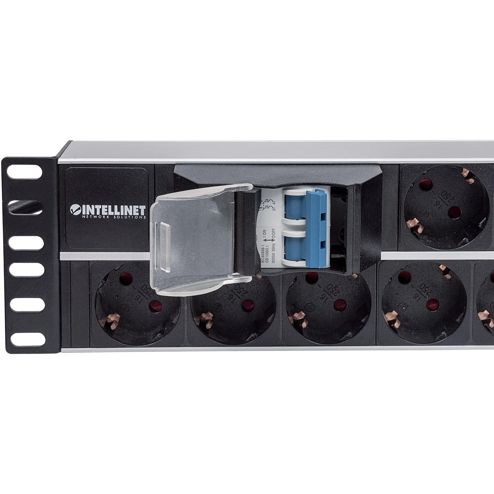 Intellinet Unité de distribution d’alimentation (PDU) 19" 2U à 15 prises EU, avec double interrupteur, unité de distribution d’alimentation, prises EU CEE 7/3, câble d’alimentation 3 m, sortie, montage en rack, garantie trois ans