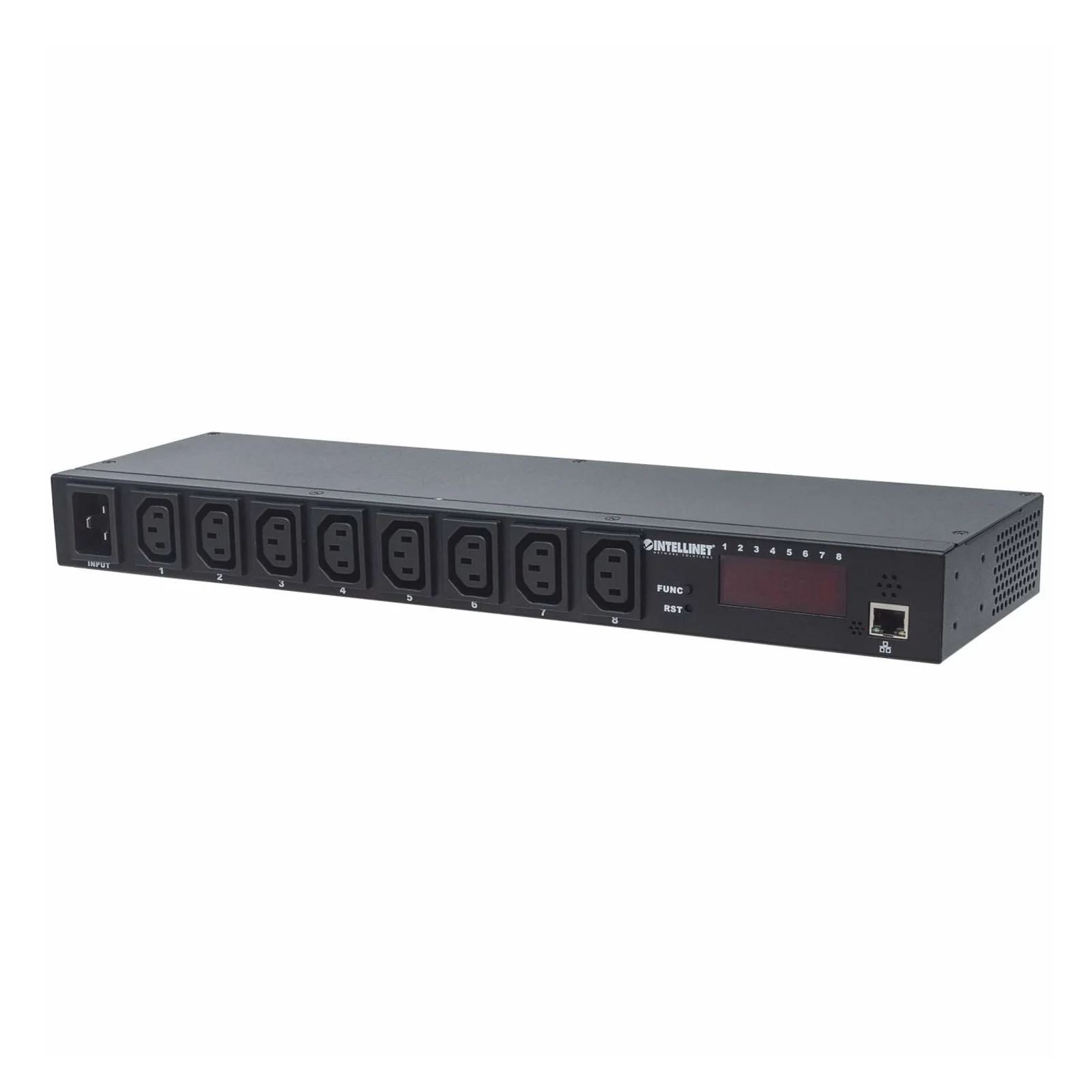 Unité de distribution d’alimentation (PDU) intelligent 19" 1U à 8 ports, prises C13, entrée C20, surveillance de l’alimentation, de la température et de l’humidité, unité de distribution d’alimentation, sortie, montage en rack, garantie trois ans
