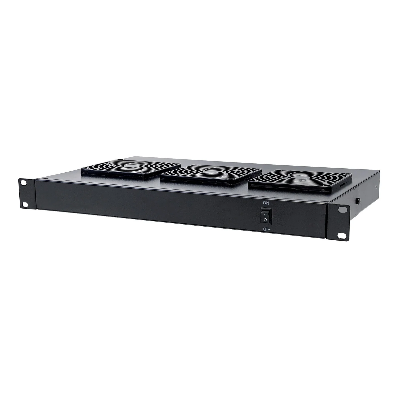 Unité de ventilation à 3 ventilateurs pour racks 19", 1U, noire, garantie à vie