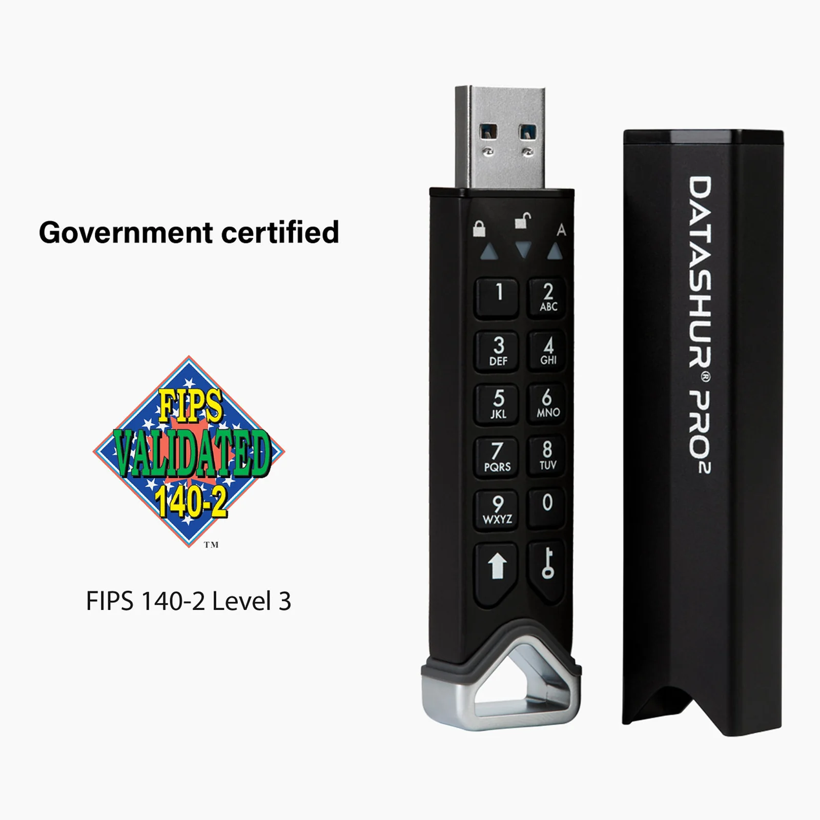iStorage datAshur PRO2 lecteur USB flash 128 Go USB Type-A 3.2 Gen 1 (3.1 Gen 1) Noir