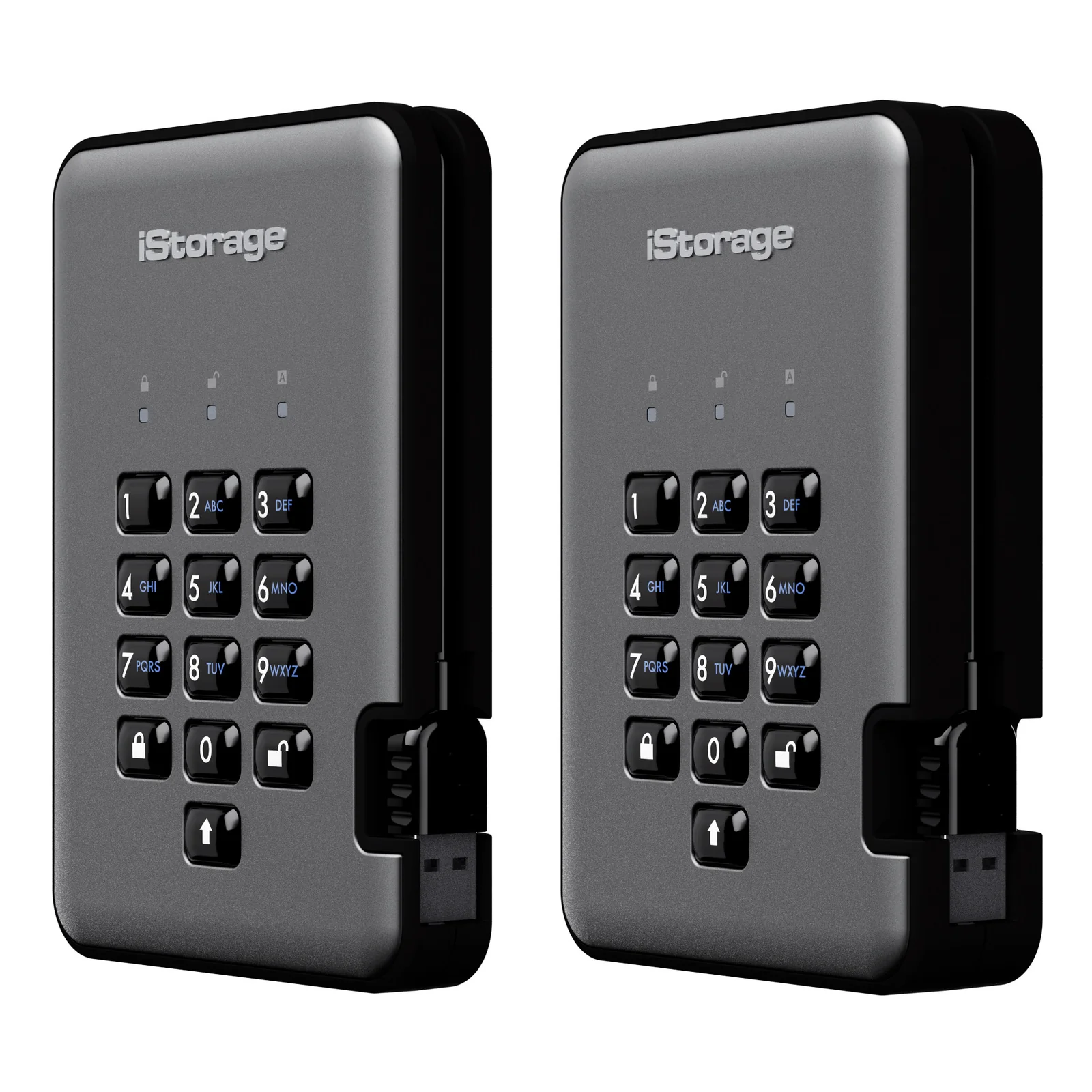 iStorage diskAshur PRO2 256-bit 1TB USB 3.2 secure encrypted hard drive IS-DAP2-256-1000-C-G