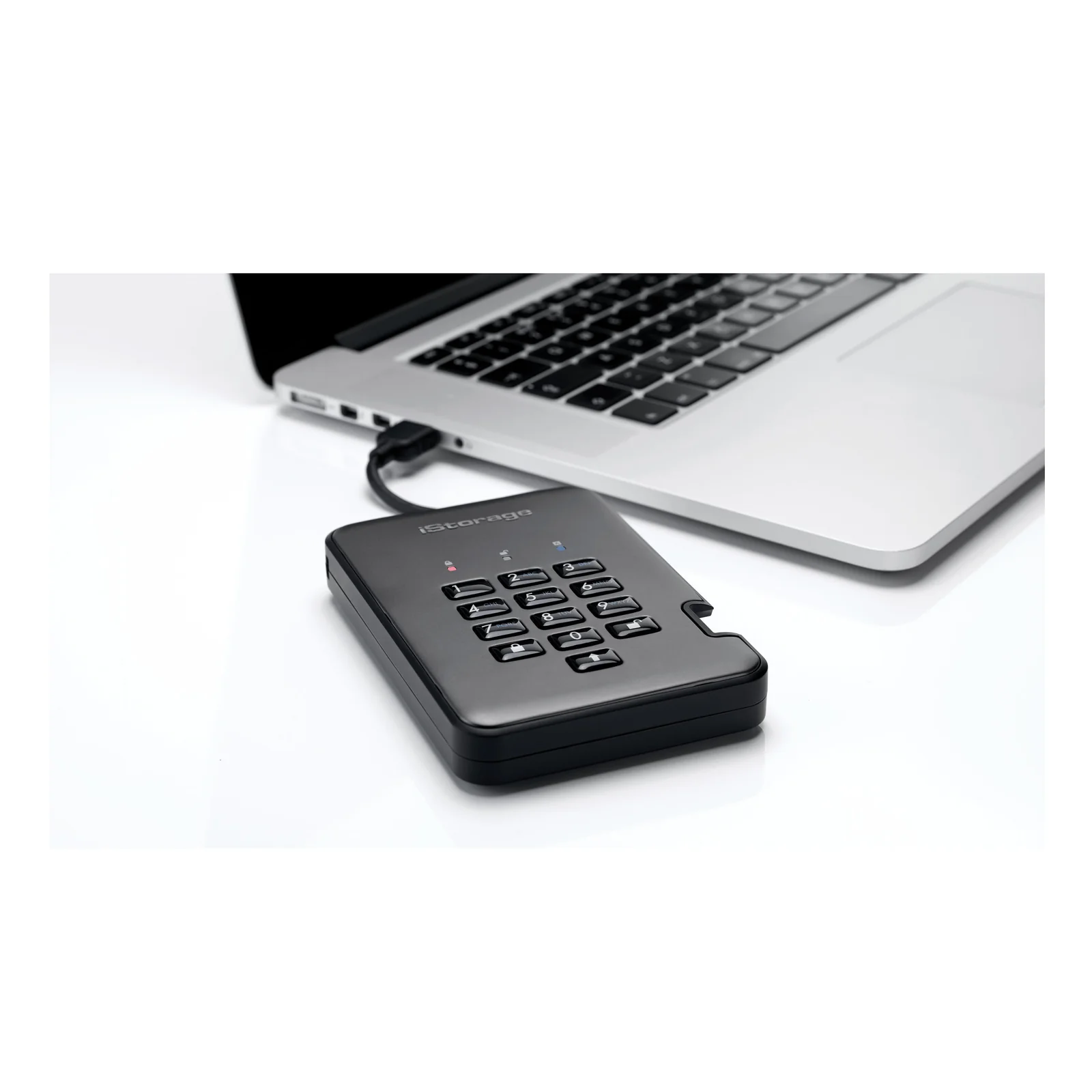 iStorage diskAshur PRO2 256-bit 1TB USB 3.2 secure encrypted hard drive IS-DAP2-256-1000-C-G