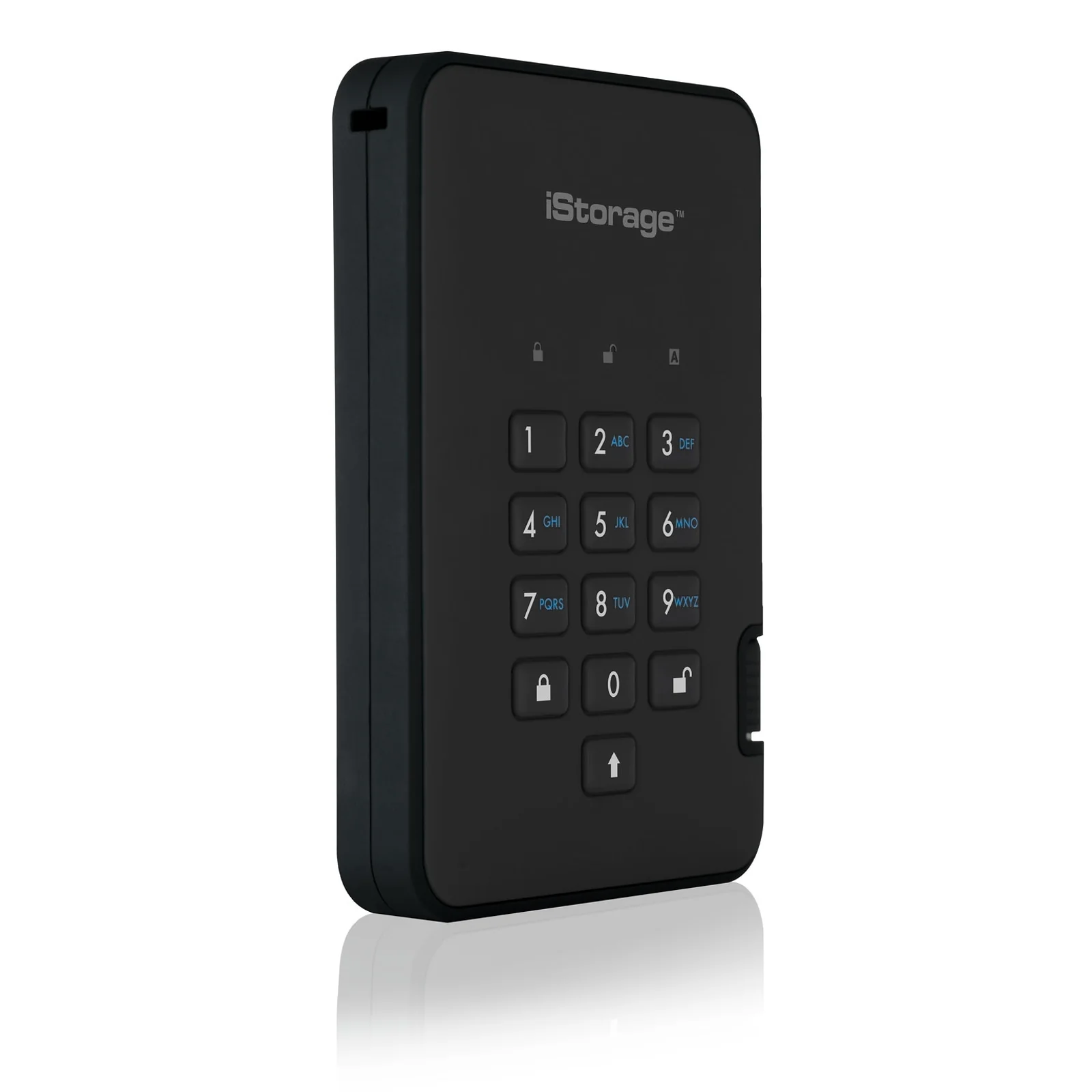 iStorage diskAshur2 256-bit 1TB USB 3.2 secure encrypted hard drive - Black IS-DA2-256-1000-B