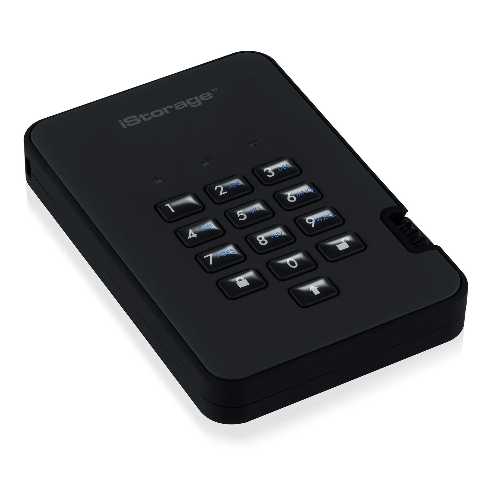 iStorage diskAshur2 256-bit 1TB USB 3.2 secure encrypted hard drive - Black IS-DA2-256-1000-B