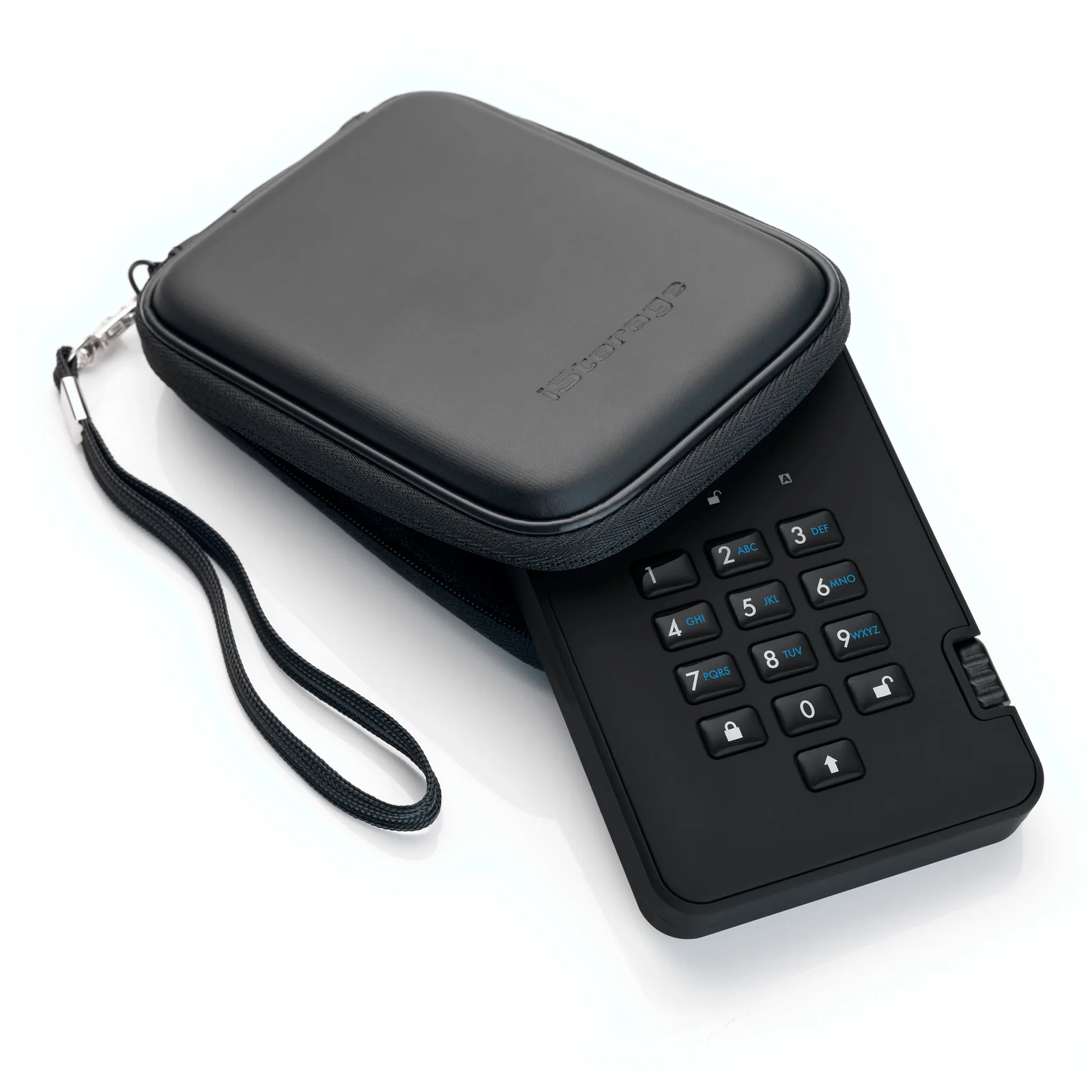 iStorage diskAshur2 256-bit 1TB USB 3.2 secure encrypted hard drive - Black IS-DA2-256-1000-B