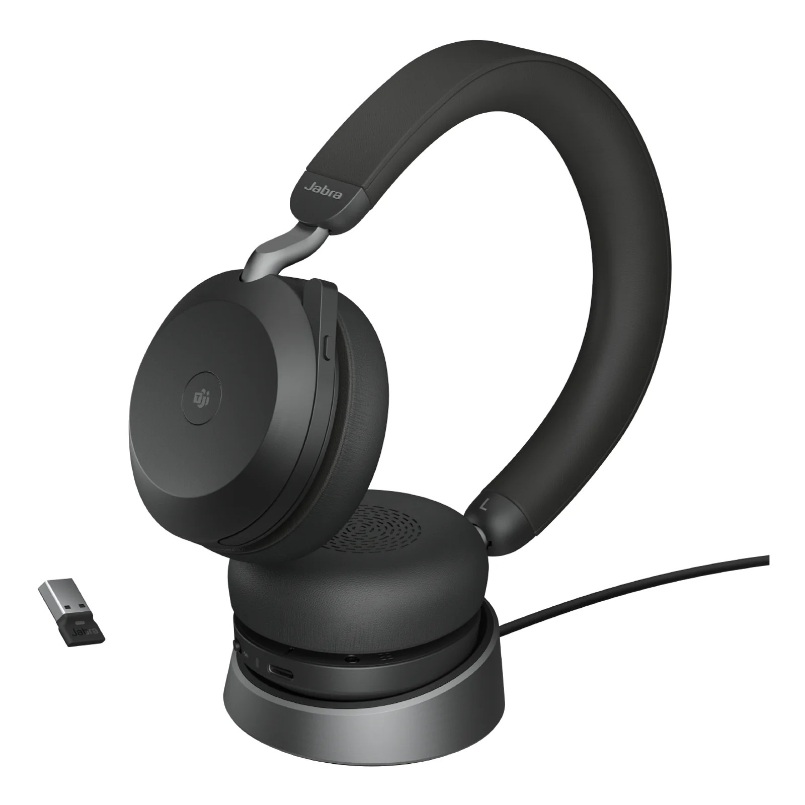 Jabra Evolve2 75 Casque Sans fil Arceau Bureau/Centre d'appels Bluetooth Socle de chargement Noir