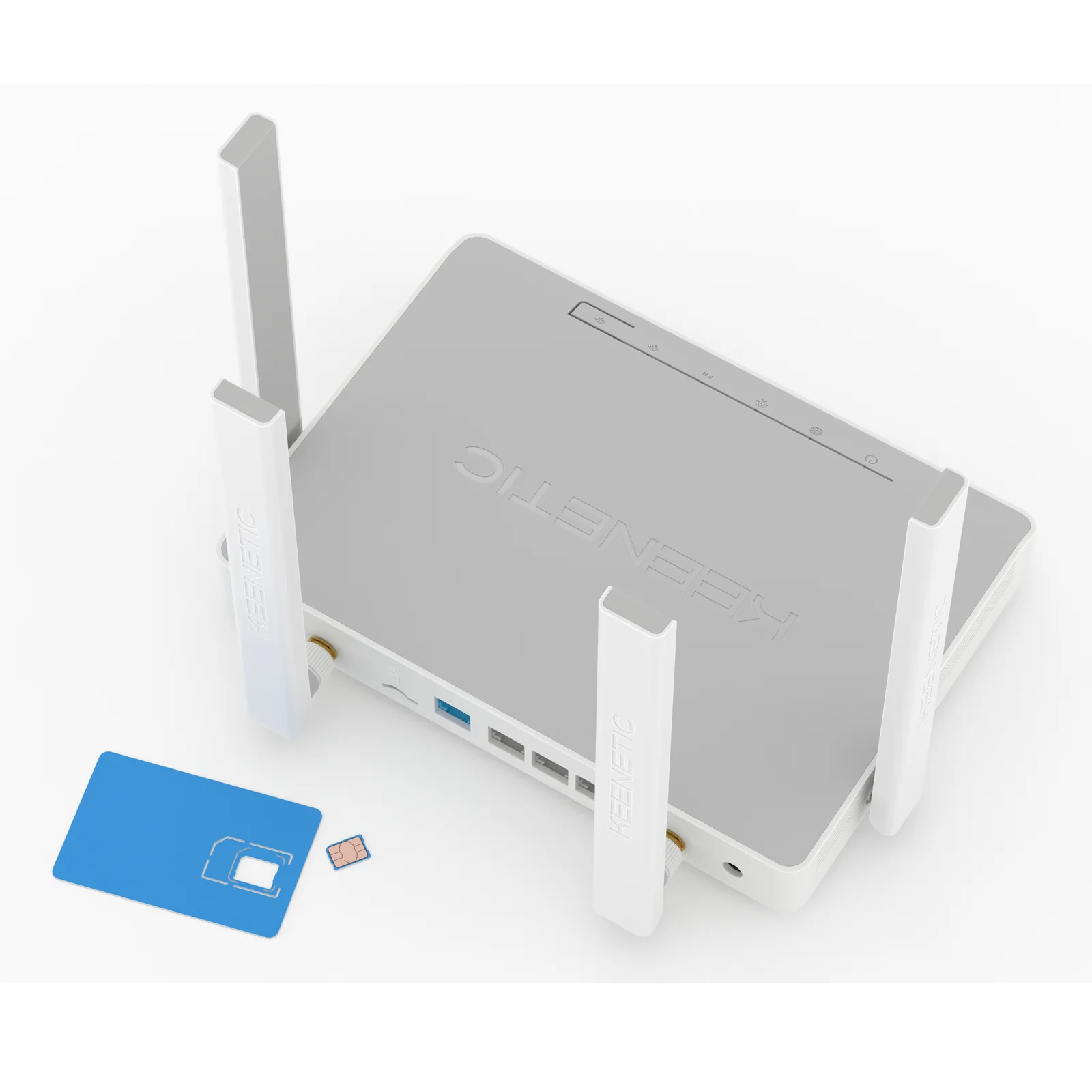 Keenetic Hero 4G+ Modem-routeur 4G+ Wi-Fi 6 maillé AX1800 avec commutateur intelligent Gigabit 4 ports et port USB 3.0