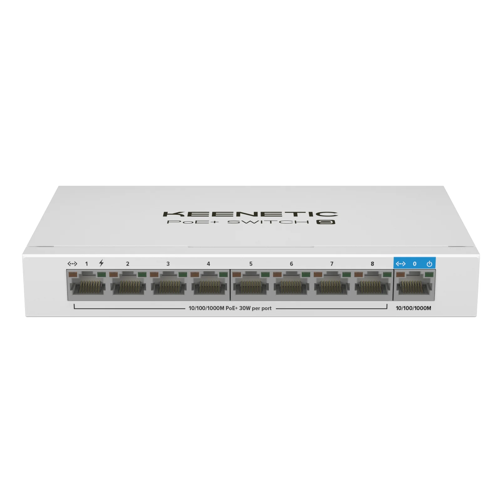 PoE+ Switch 9 (KN-4710) Commutateur Gigabit 9 ports avec 8 ports PoE+ et budget énergétique de 120 W