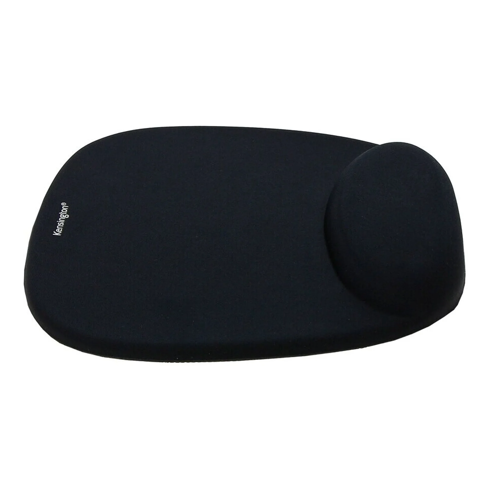 Tapis de souris Kensington 62384 noir, forme arrondie, vu de dessus, repose-poignets en bas
