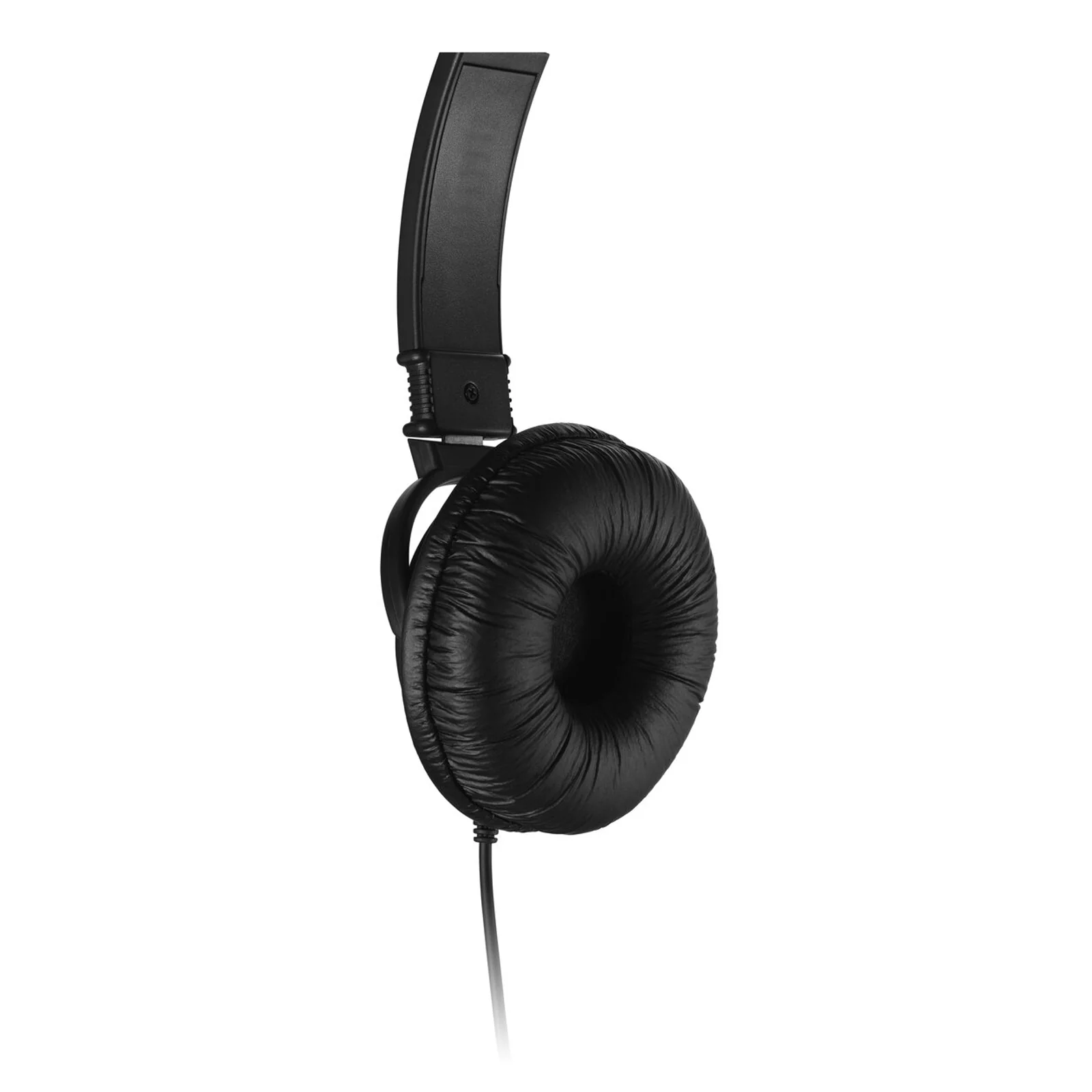 Vue de côté de l'écouteur gauche du casque Kensington Classic, coussinet noir arrondi