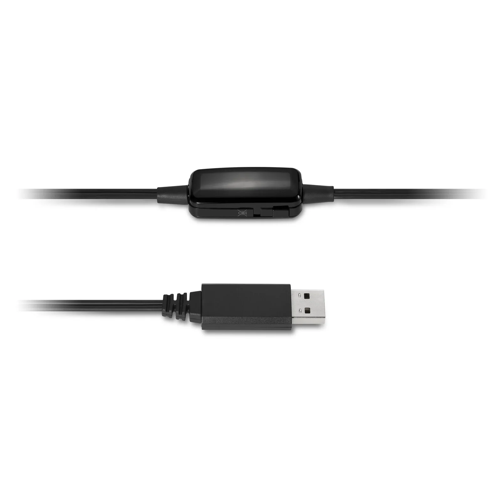 Câble USB-A avec boîtier de contrôle intégré et connecteur USB-A visible