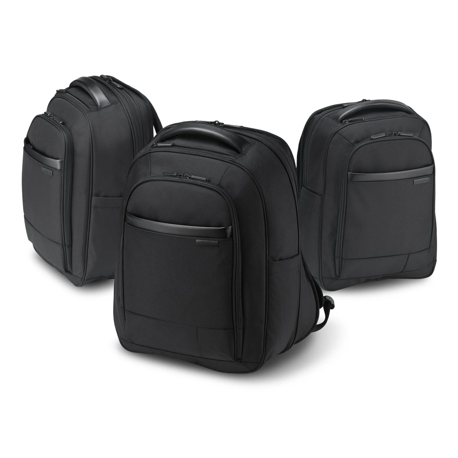 Trois modèles de la gamme Kensington Contour 2.0 EQ Pro côte à côte, fond blanc