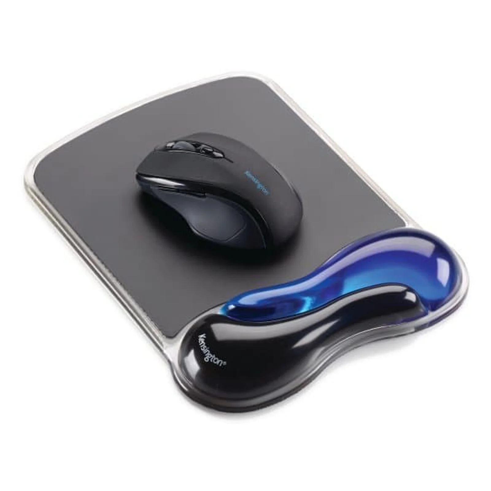 Duo Gel tapis de souris avec repose-poignet noir et bleu