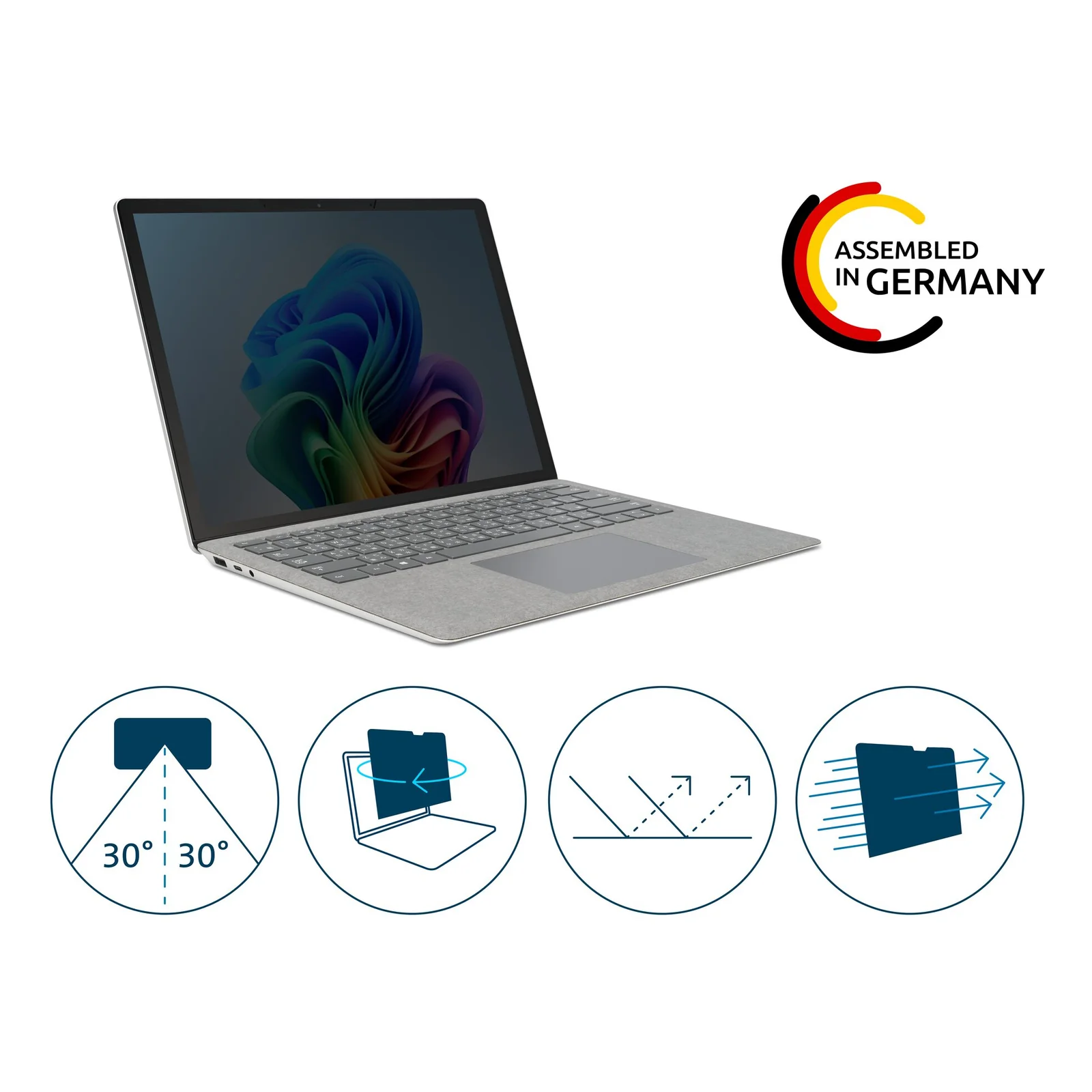 Kensington Filtre de confidentialité Amovible à 2 directions pour Surface Laptop 15"