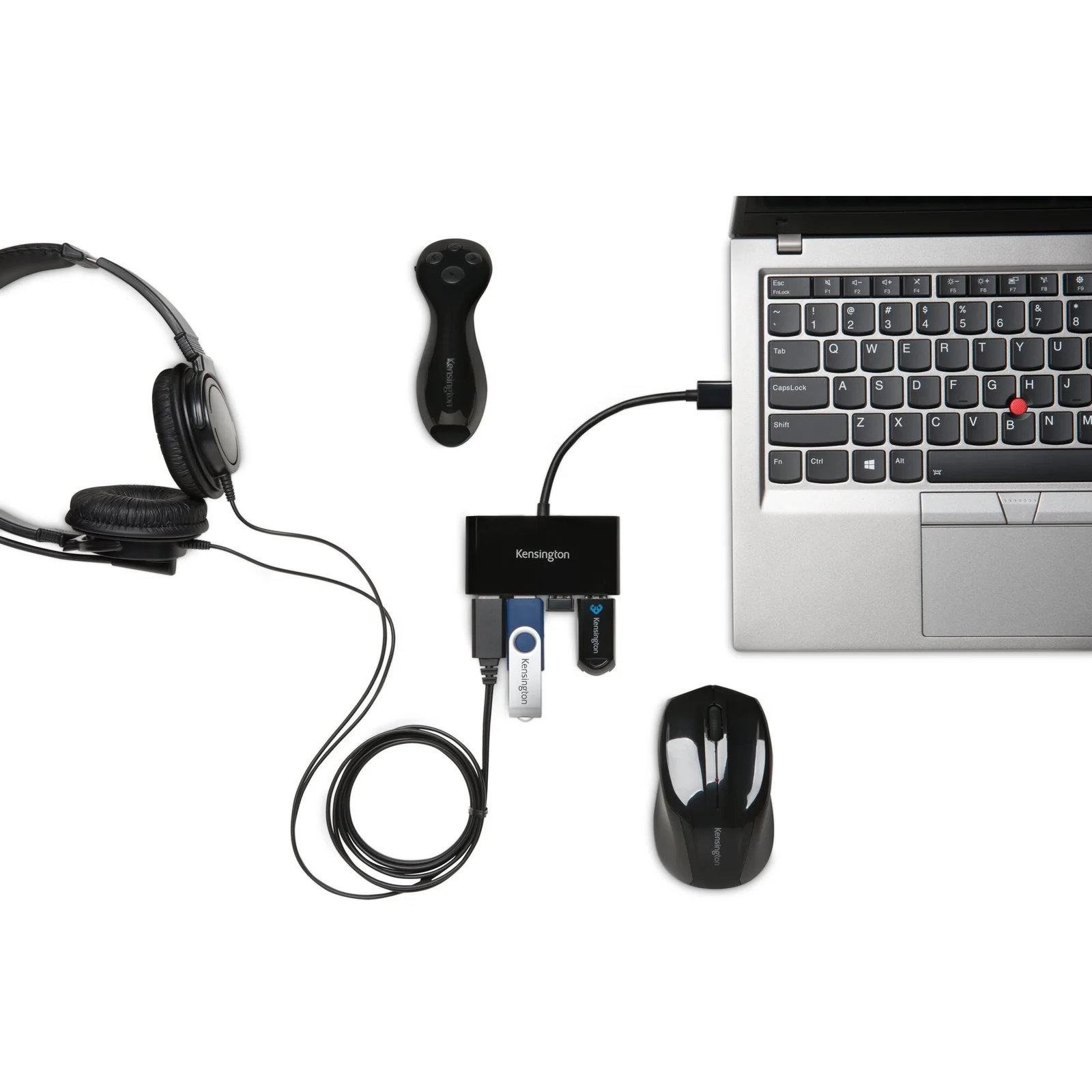 Kensington Hub 4 ports USB 3.0 UH4000 — Noir