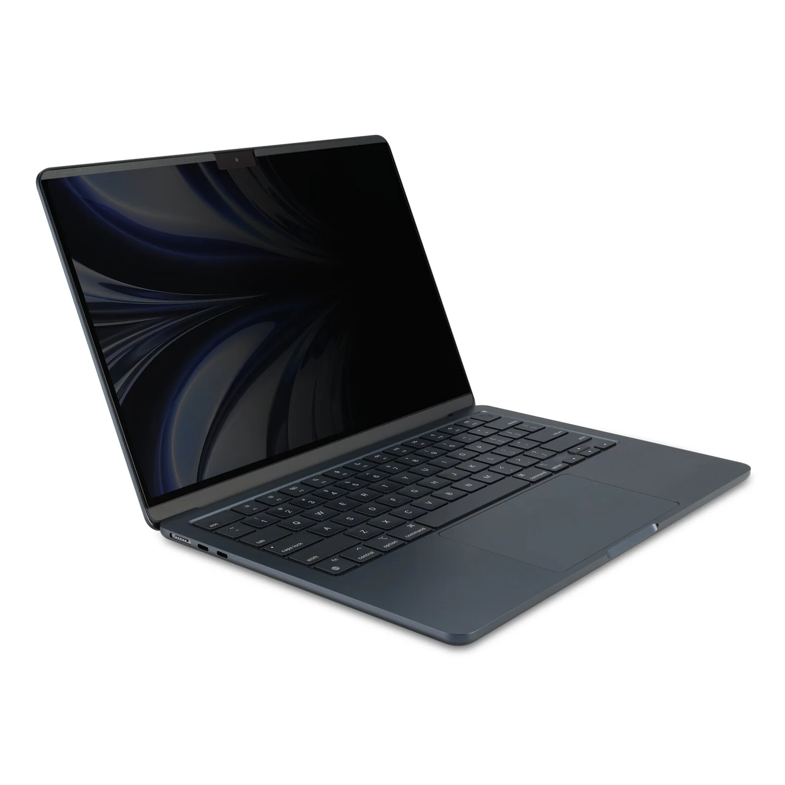 MacBook Air coloris ardoise, vue trois quarts gauche, filtre MagPro Elite en place