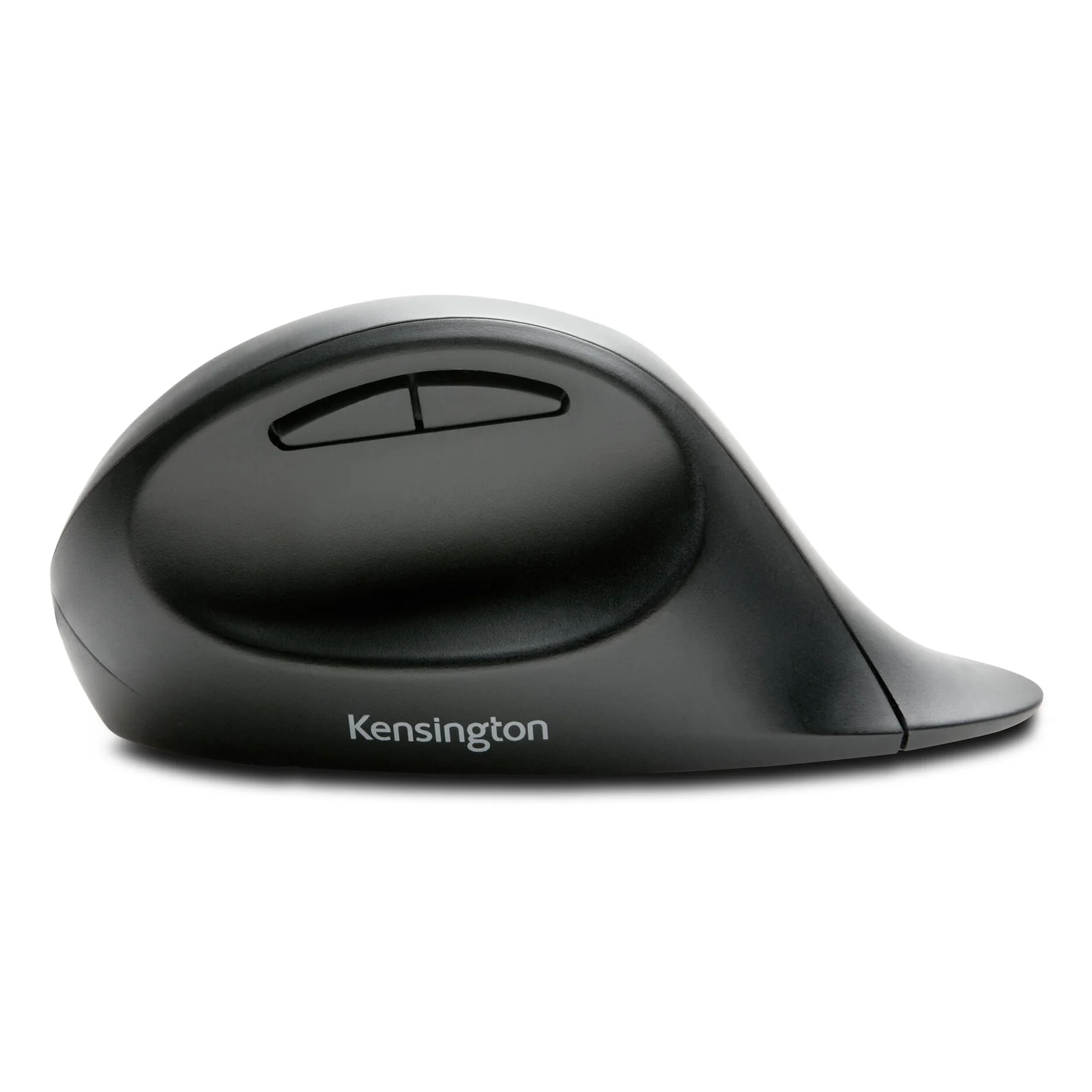 Vue de face, logo Kensington en bas, coque noire arrondie verticale