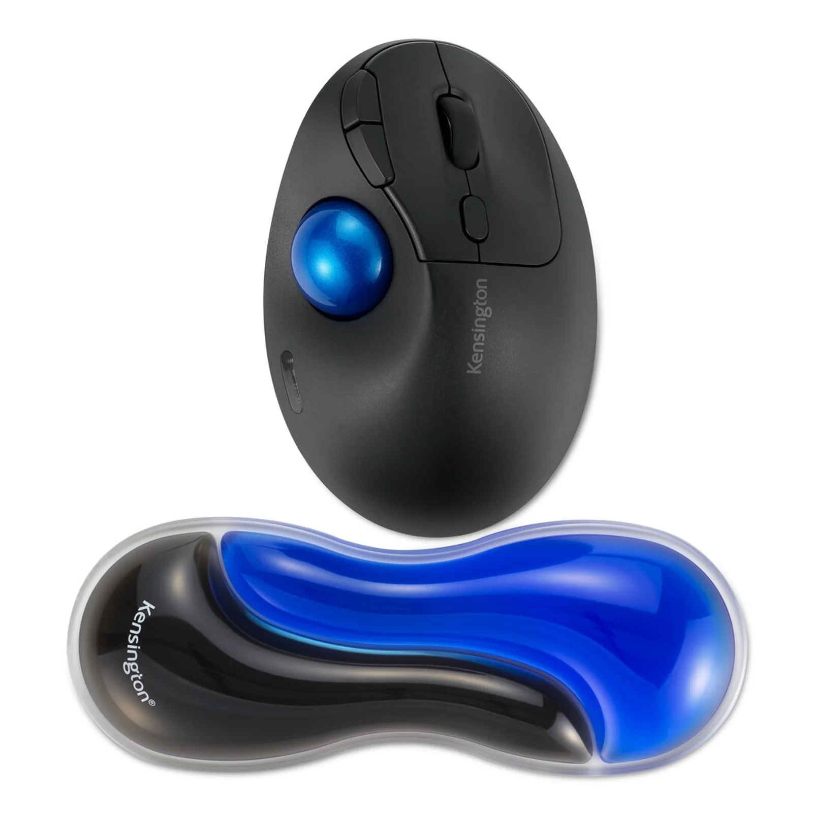 Kensington Repose-poignet Slim Duo Gel pour souris/trackball - Bleu