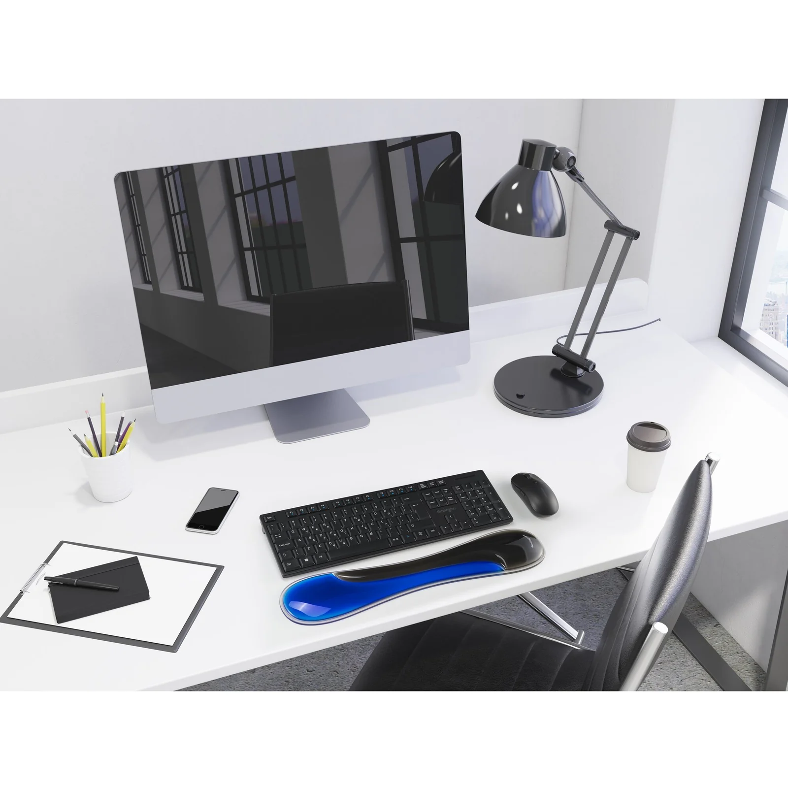 Kensington Repose-poignets Slim Duo Gel pour clavier - Bleu
