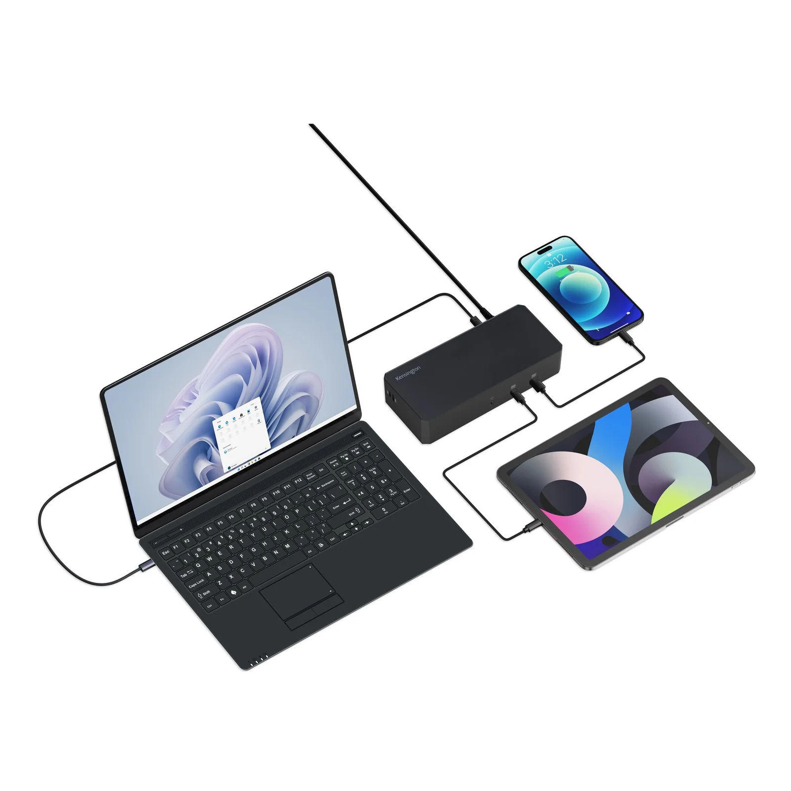 Kensington SD4843P EQ Station d’accueil sans pilote USB-C 10 Gbits/s avec triple sortie vidéo
