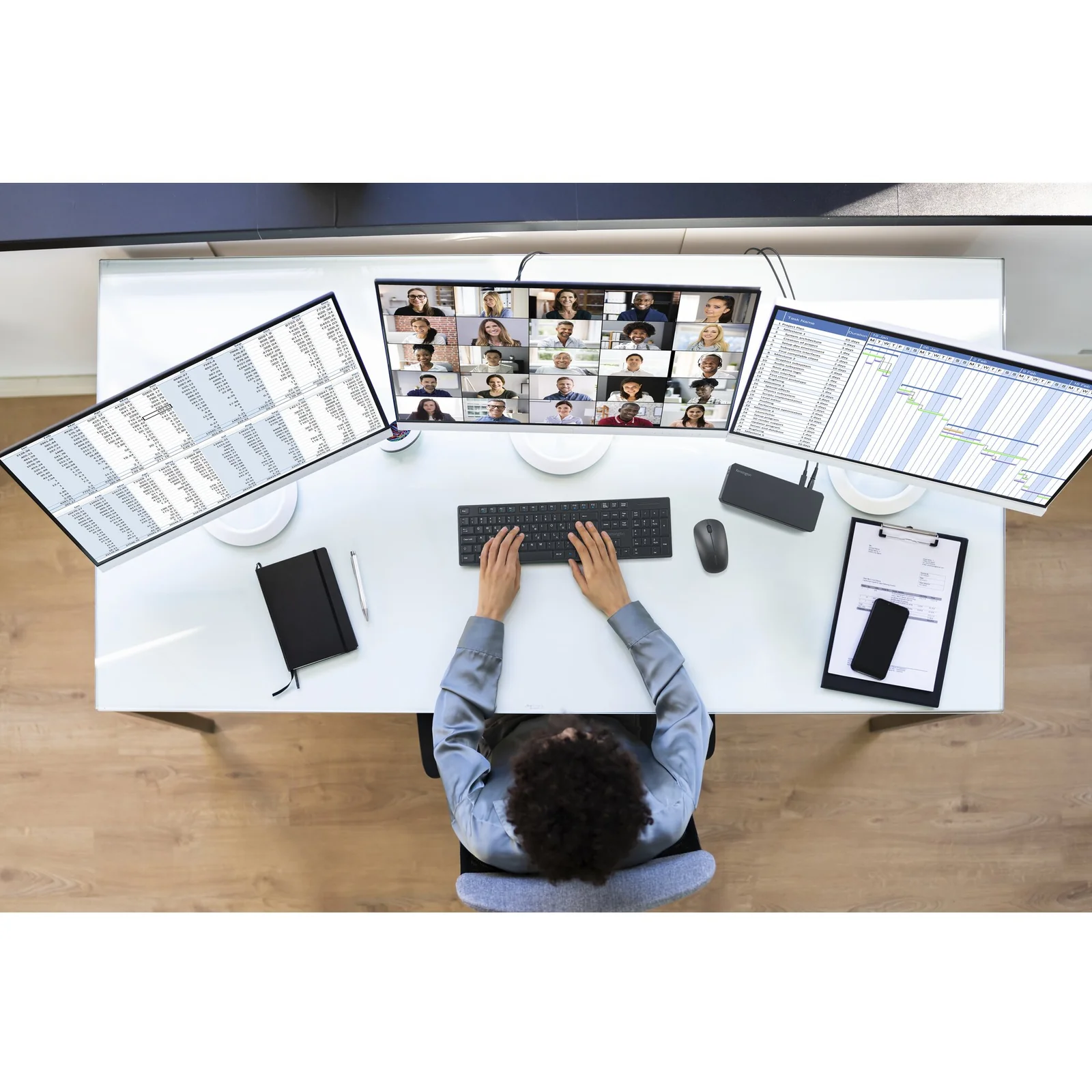Kensington SD4843P EQ Station d’accueil sans pilote USB-C 10 Gbits/s avec triple sortie vidéo