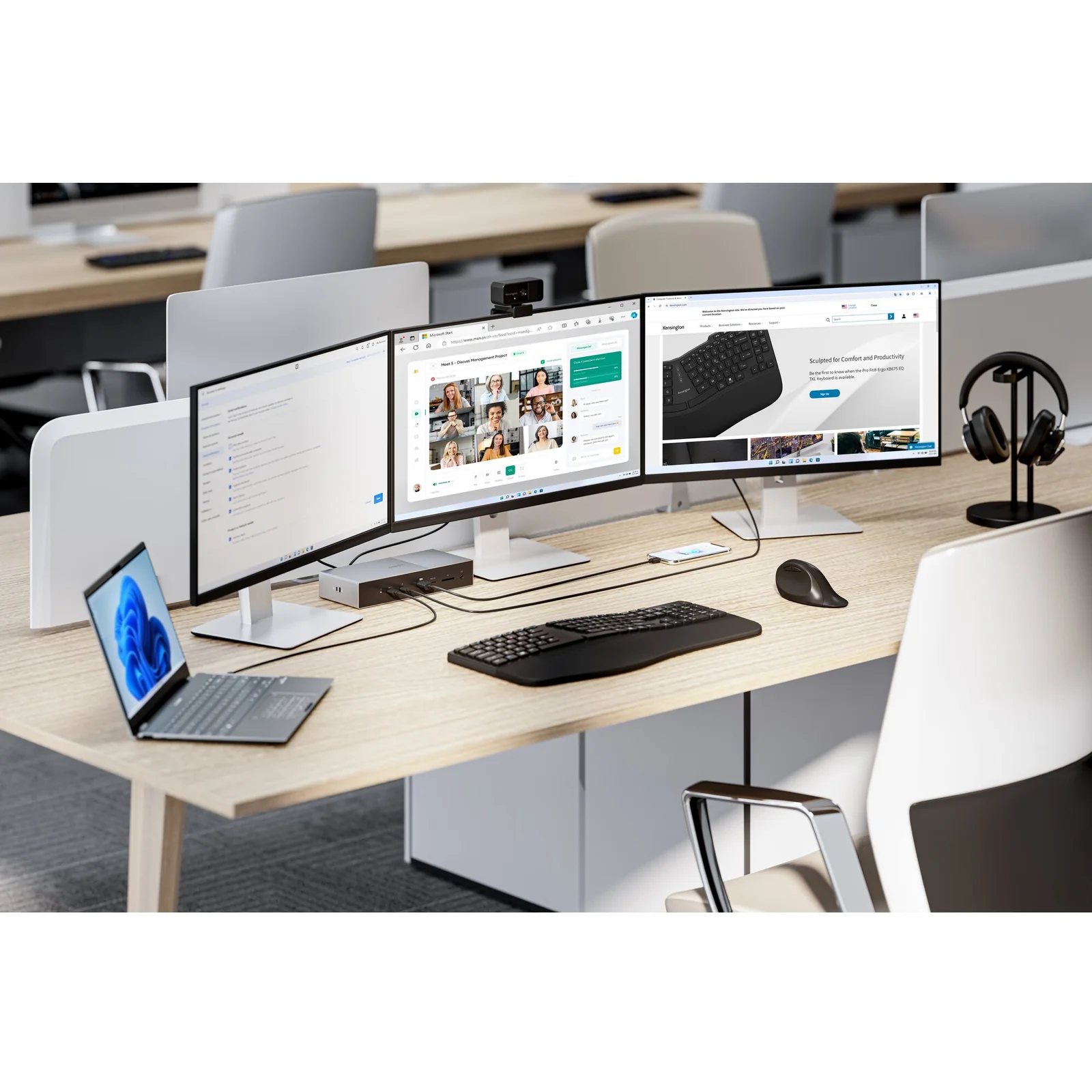 Kensington SD5000T5 EQ Station d’accueil Thunderbolt 5 avec Triple sortie vidéo 4K et alimentation PD 140 W