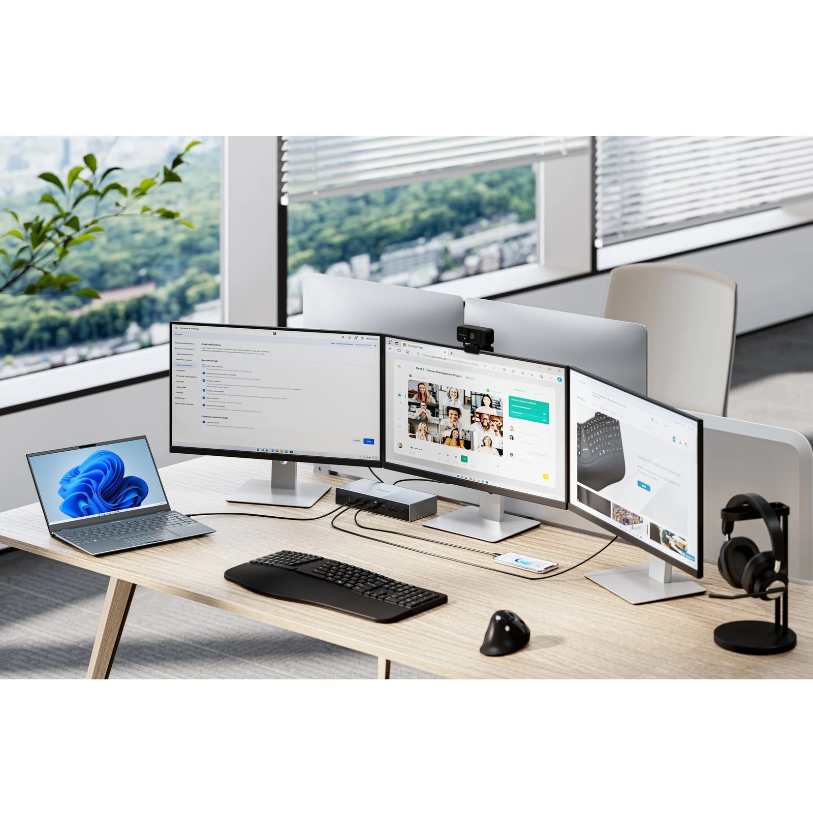 Kensington SD5000T5 EQ Station d’accueil Thunderbolt 5 avec Triple sortie vidéo 4K et alimentation PD 140 W