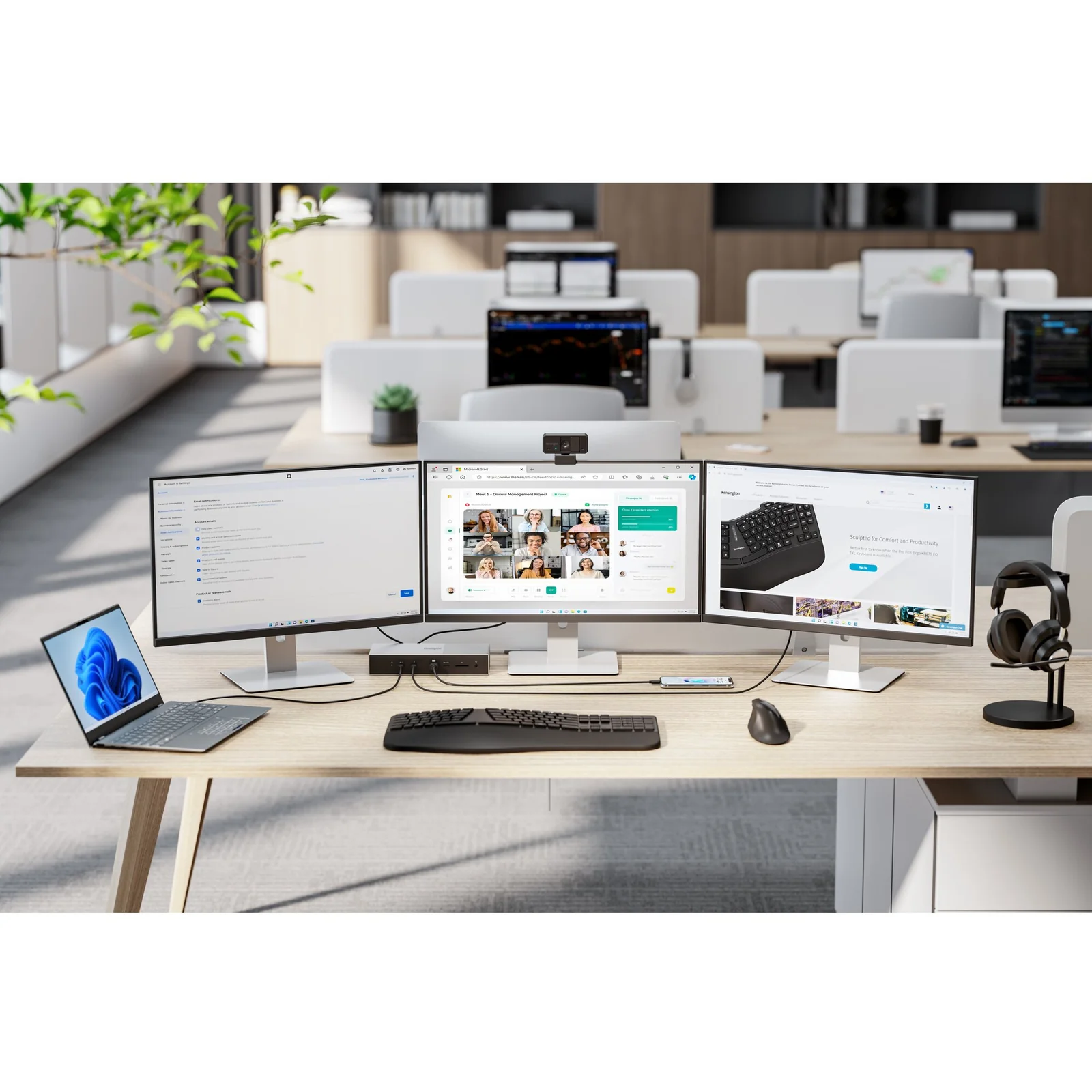 Kensington SD5000T5 EQ Station d’accueil Thunderbolt 5 avec Triple sortie vidéo 4K et alimentation PD 140 W