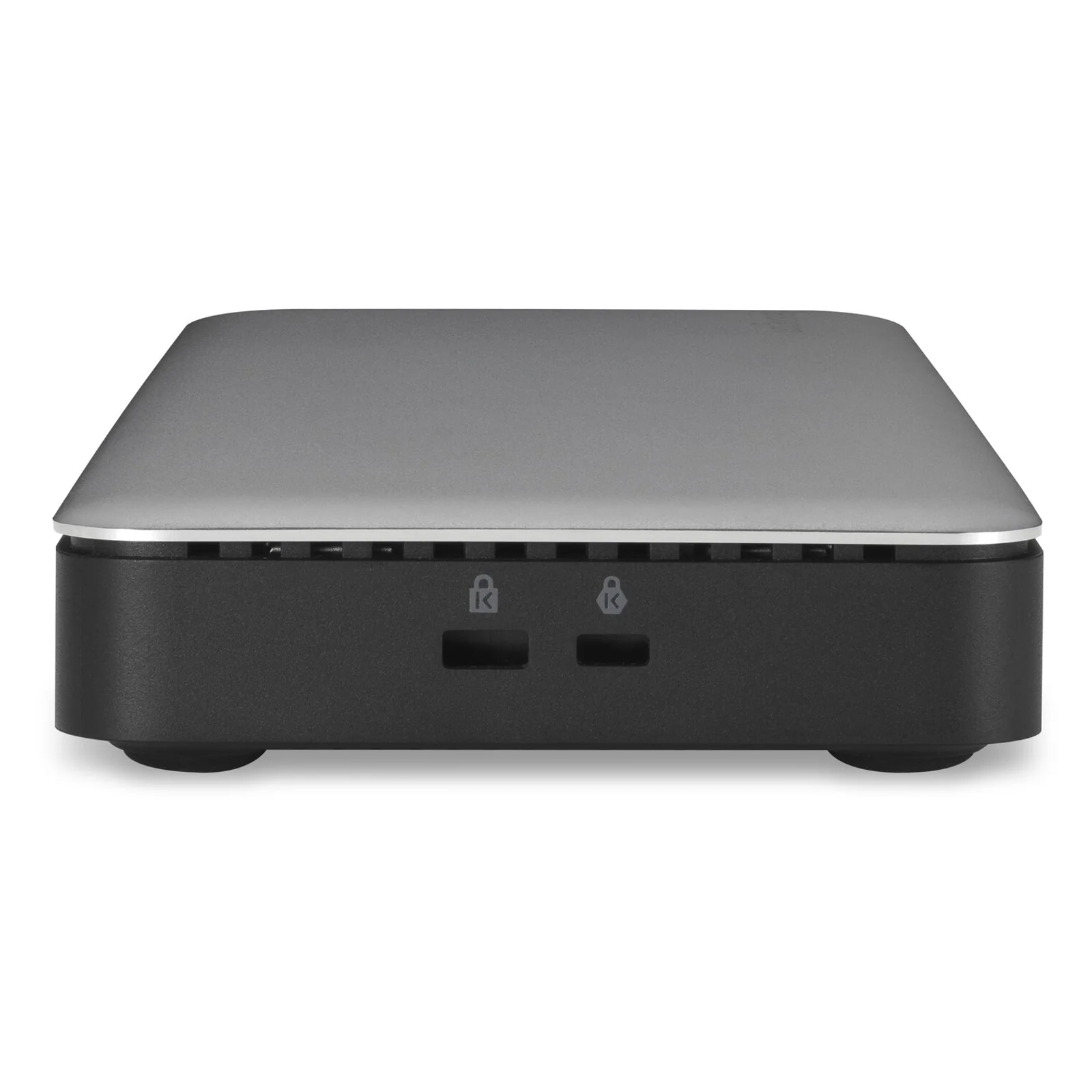 Face avant compacte de la station d'accueil, port Thunderbolt 4, USB-A et fente lecteur de cartes
