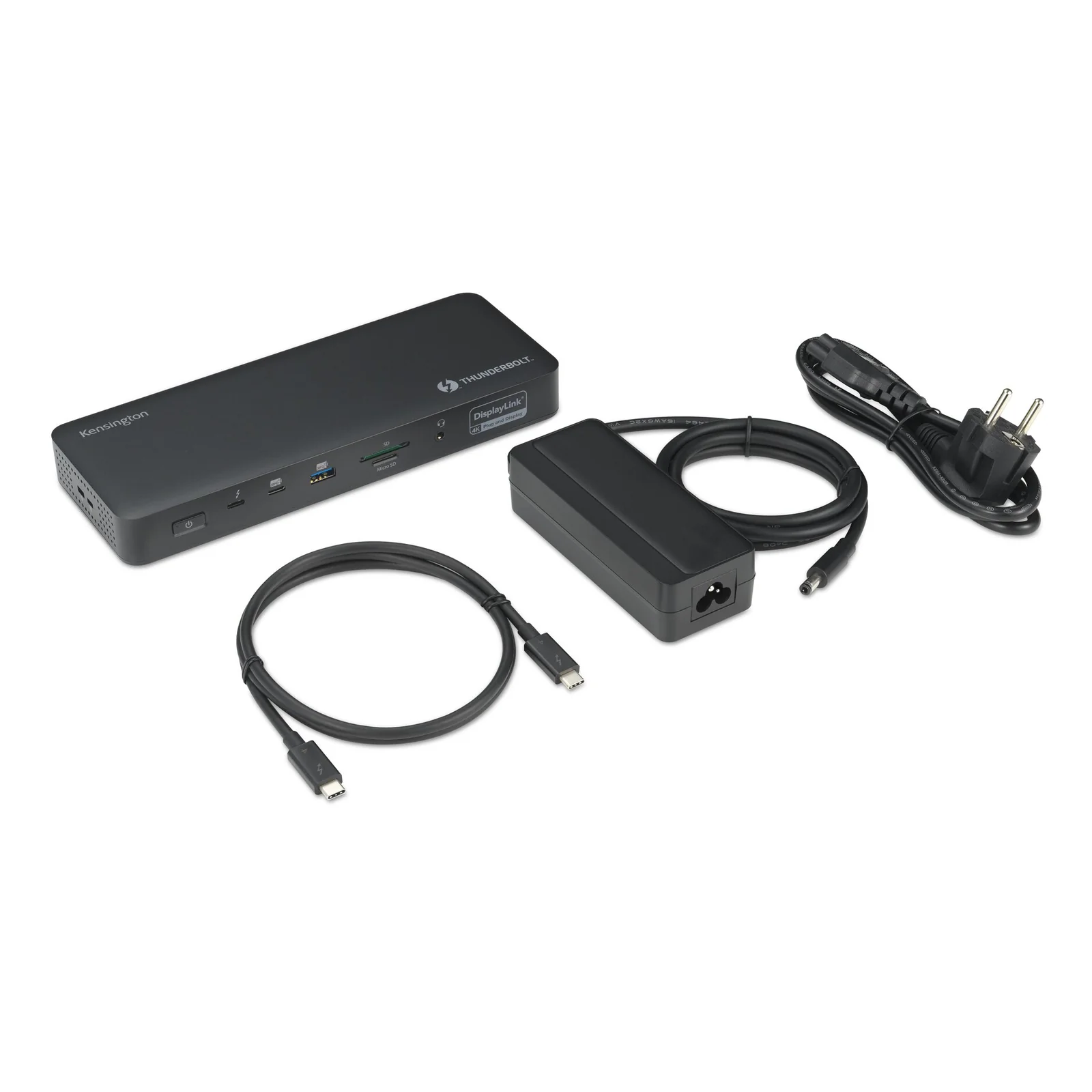 Contenu de la boîte Kensington SD5920T, station d'accueil, câble Thunderbolt 4 et bloc d'alimentation