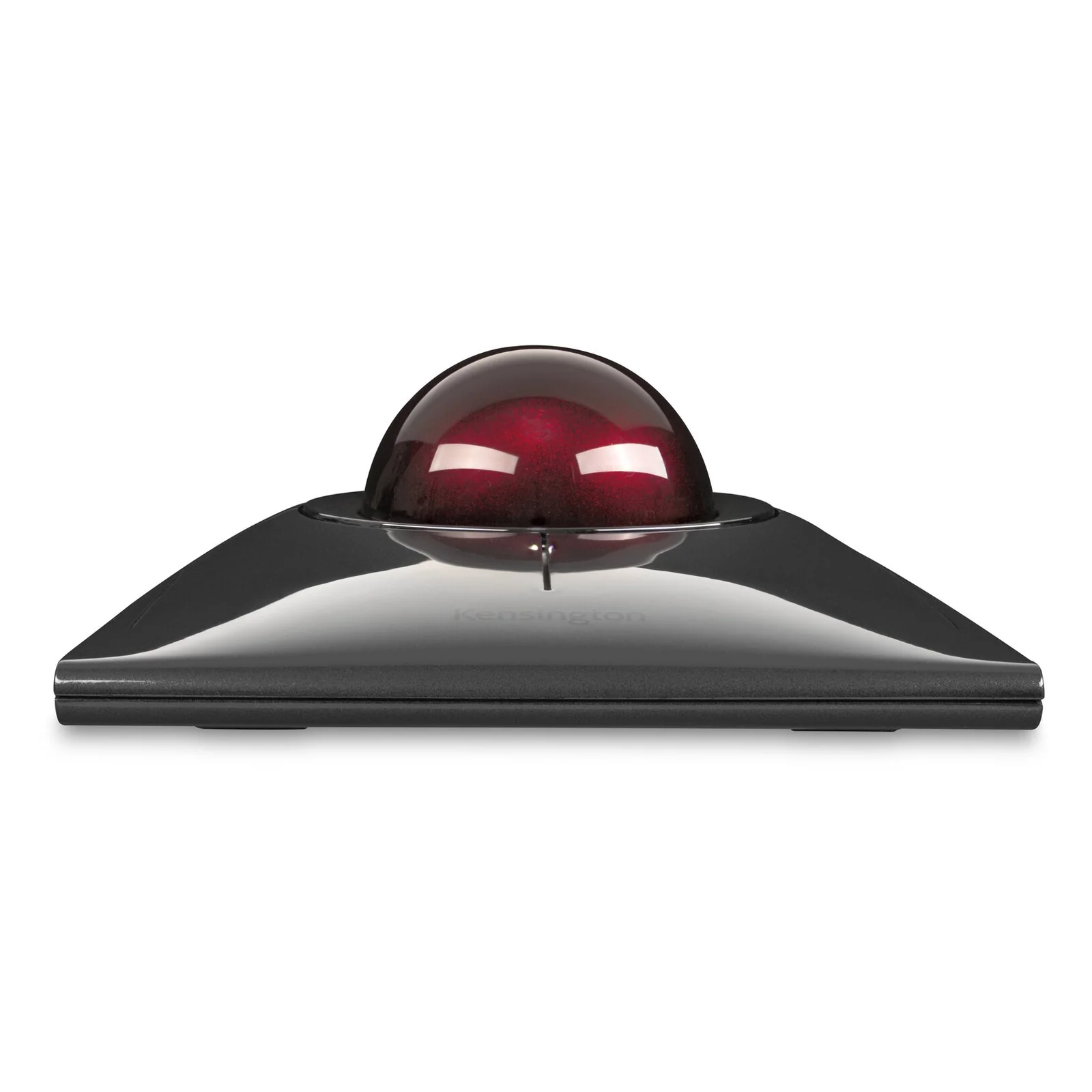 Kensington SlimBlade Pro, vue de dessus à plat, boule rouge saillante, corps noir mat