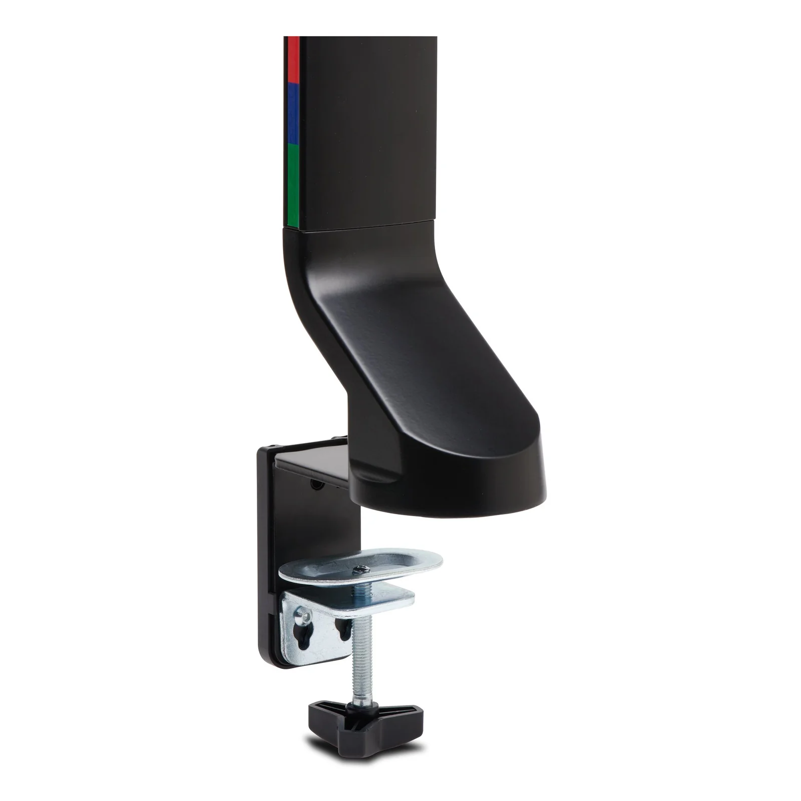 Gros plan sur la pince de bureau et la base de fixation du bras Kensington SmartFit K55512WW