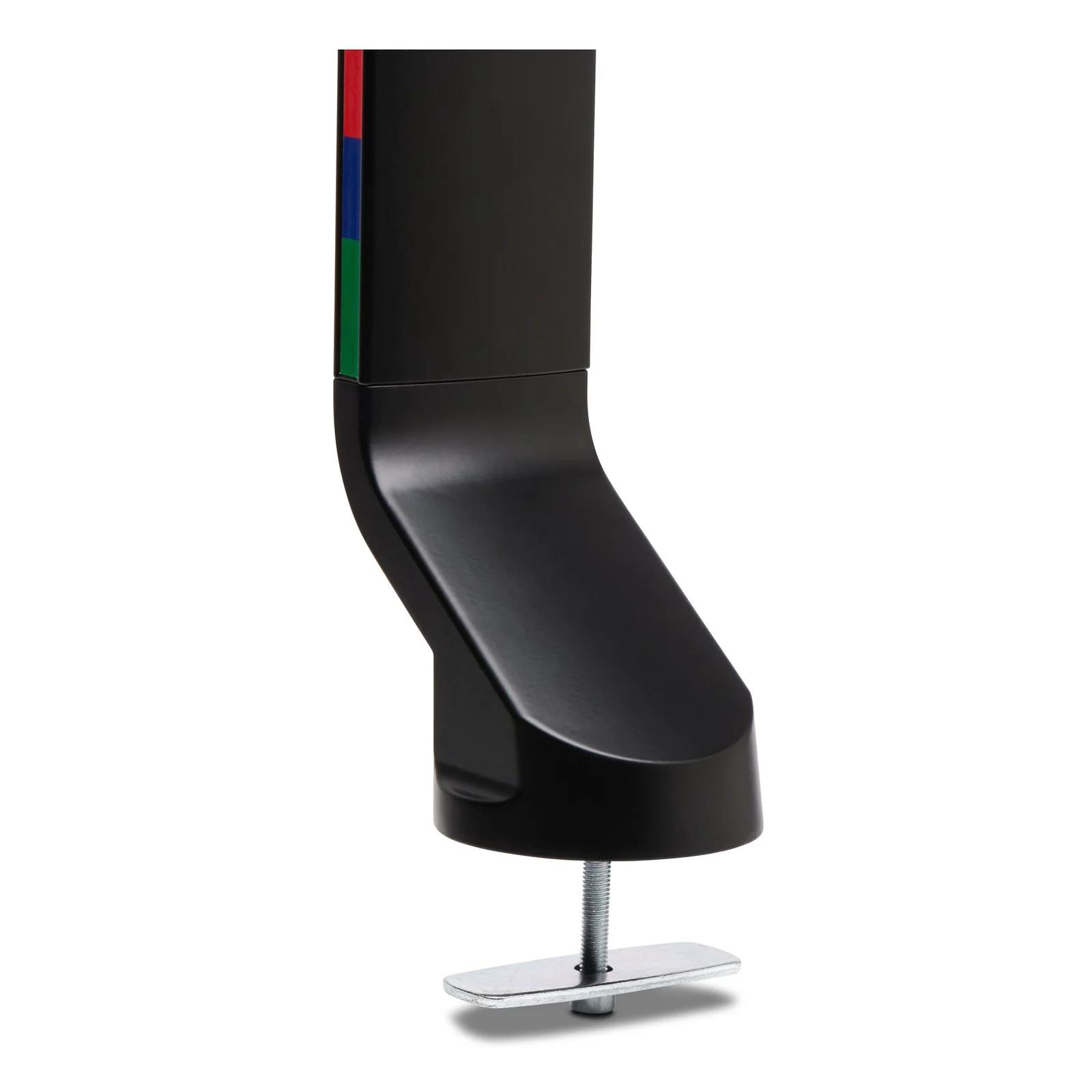 Bras SmartFit K55512WW avec base de montage par tige chromée, alternative à la pince de bureau