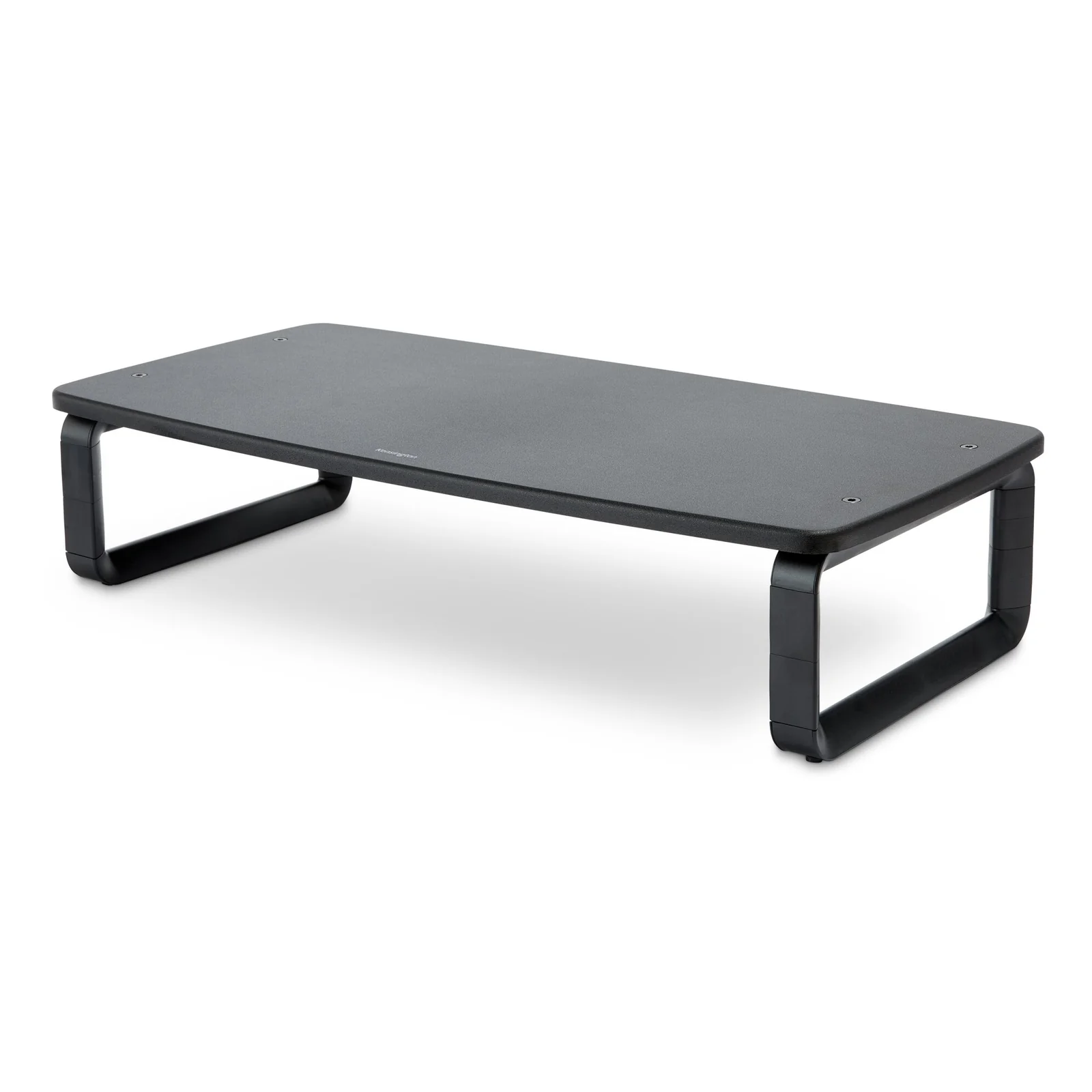 Support Kensington SmartFit K52797WW seul, vue en angle, surface noire, pieds métalliques