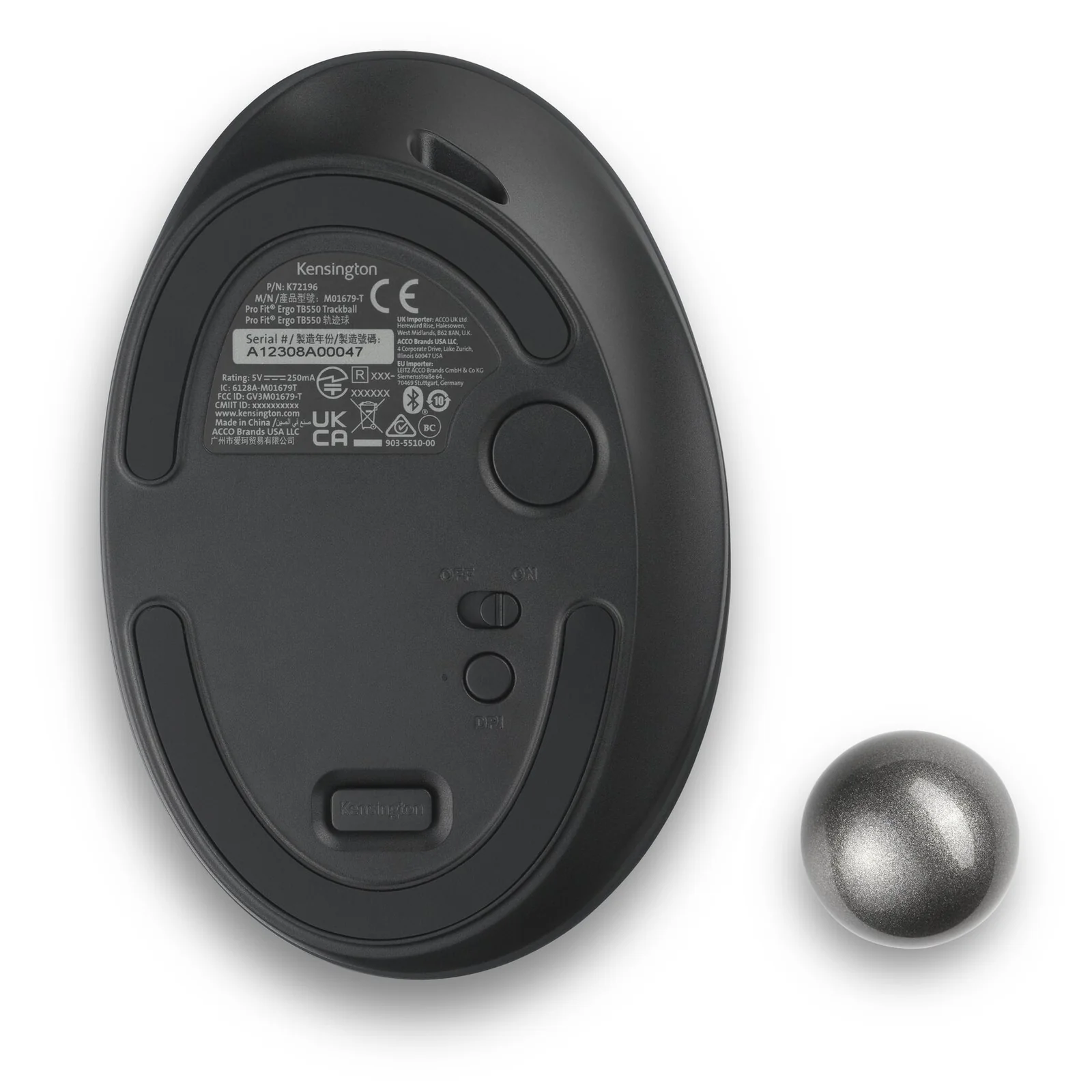 Kensington Trackball Pro Fit Ergo TB550