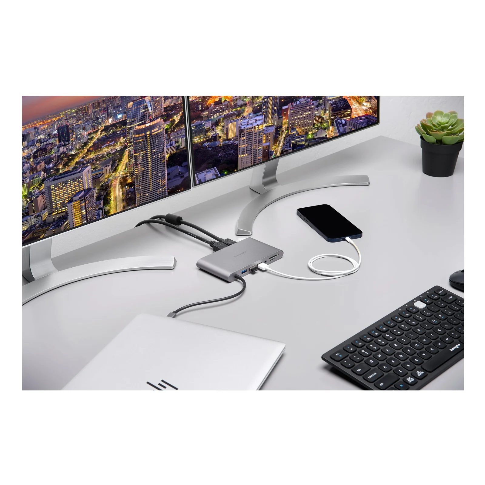 Kensington UH1440P Station d’accueil mobile USB-C 5 Gbits/s sans pilote avec double sortie vidéo – DP/HDMI/VGA