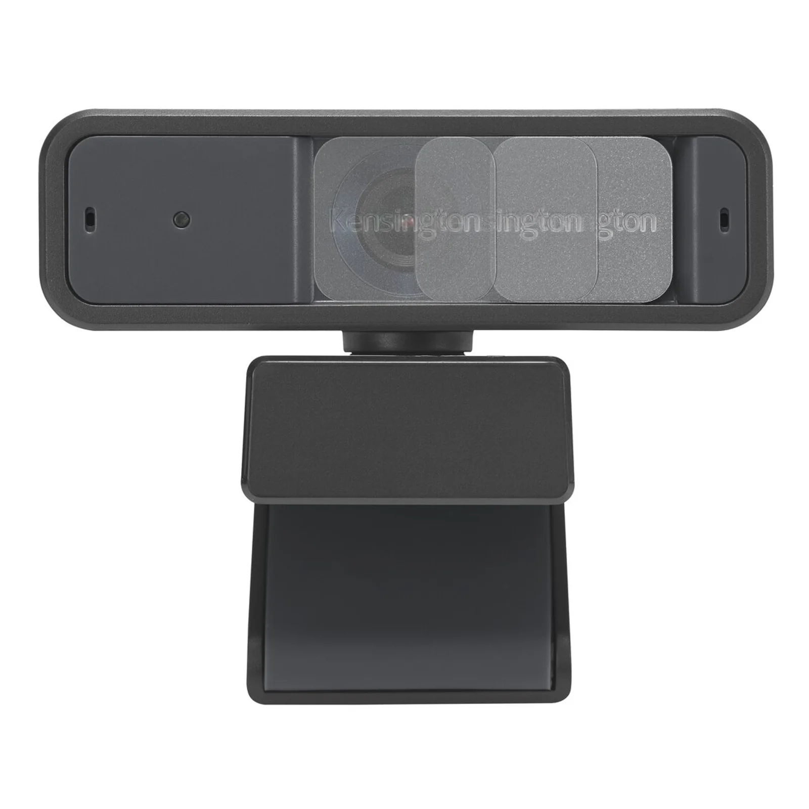 Kensington W2050, vue frontale, cache-objectif coulissant fermé, sur pied de bureau