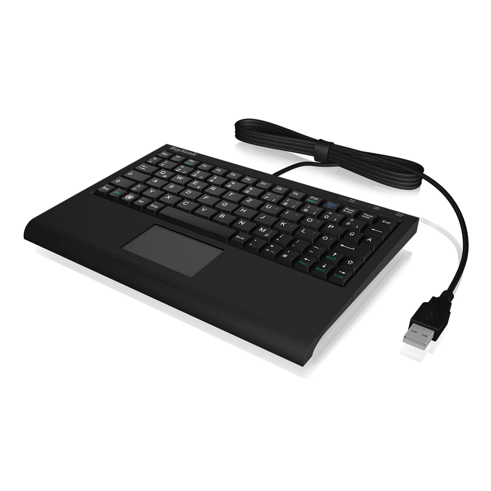 KeySonic ACK-3410 (DE) clavier Bureau USB QWERTZ Allemand Noir