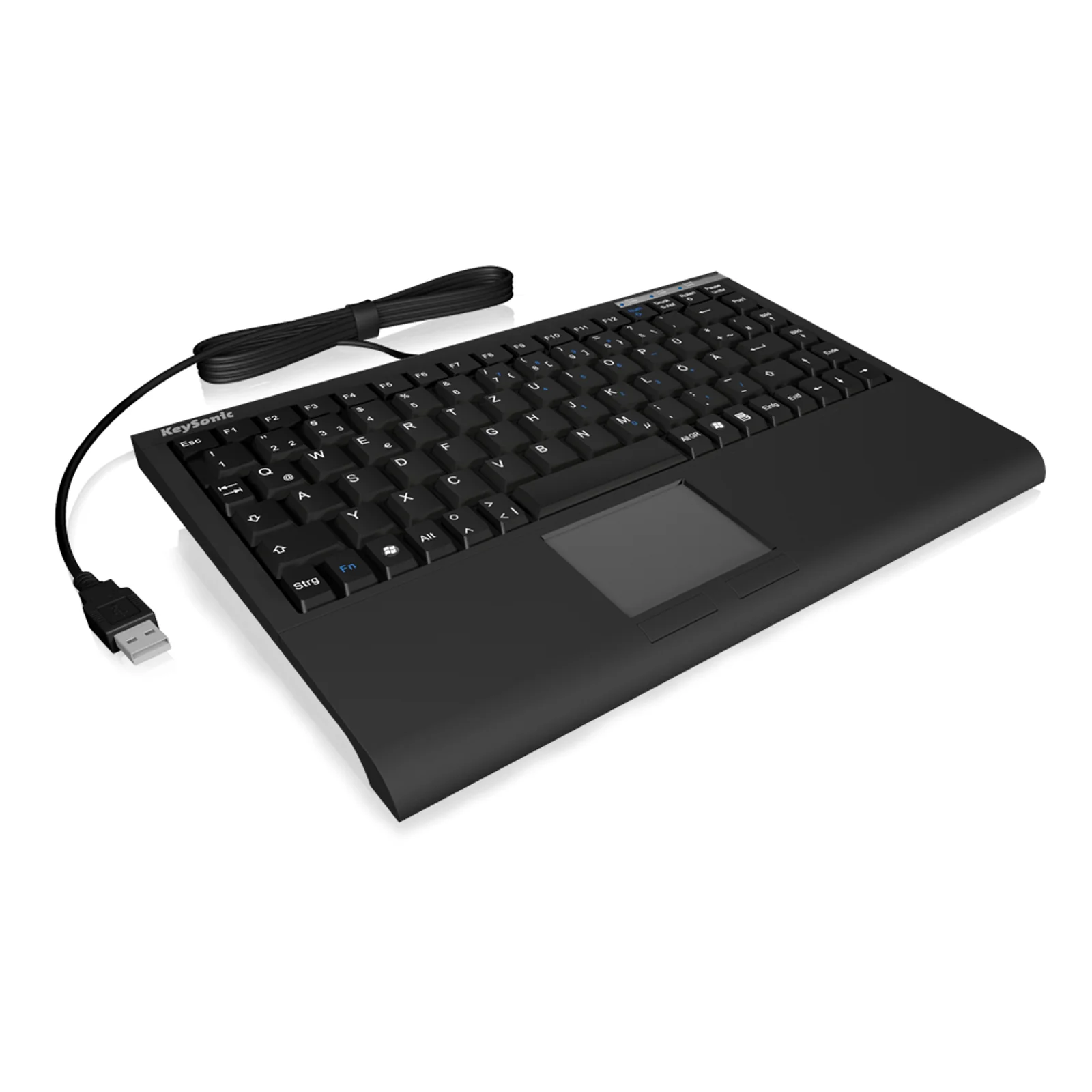 KeySonic ACK-540U+ (UK) clavier Bureau USB QWERTY Anglais britannique Noir