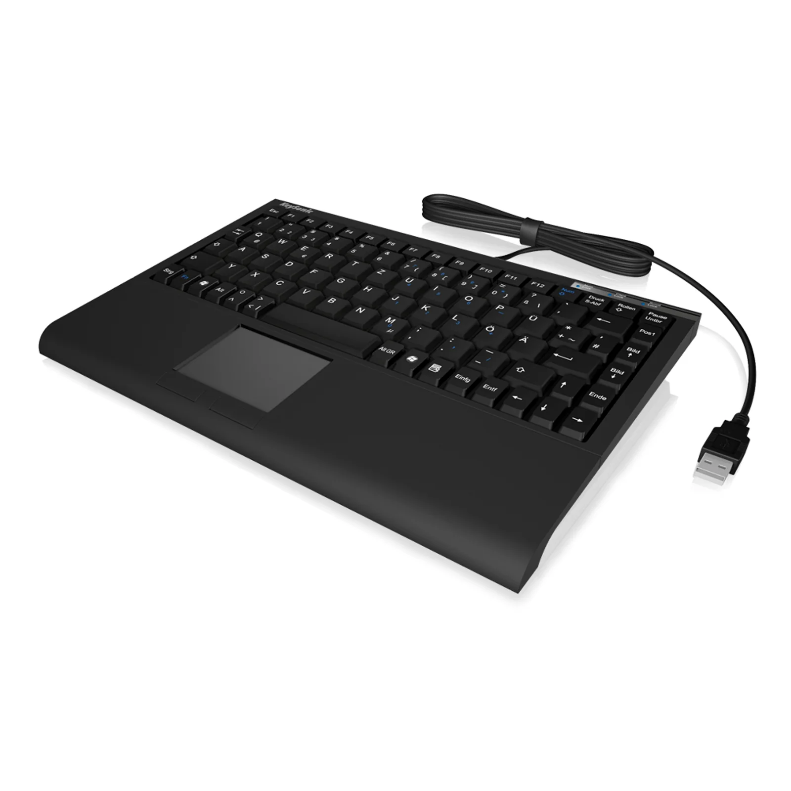 KeySonic ACK-540U+ (UK) clavier Bureau USB QWERTY Anglais britannique Noir